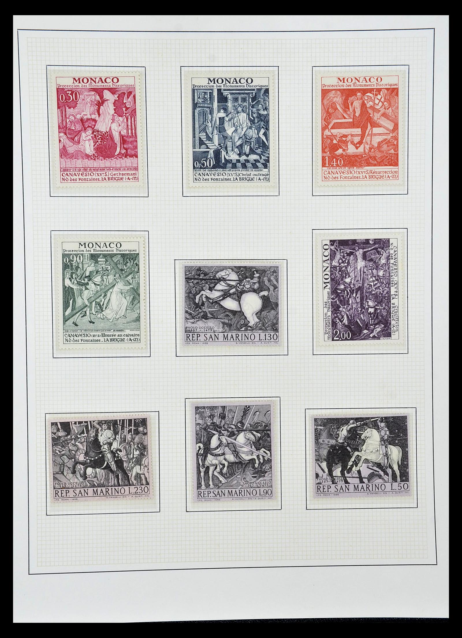 34946 039 - Stamp Collection 34946 Motief Kunst en Religie.