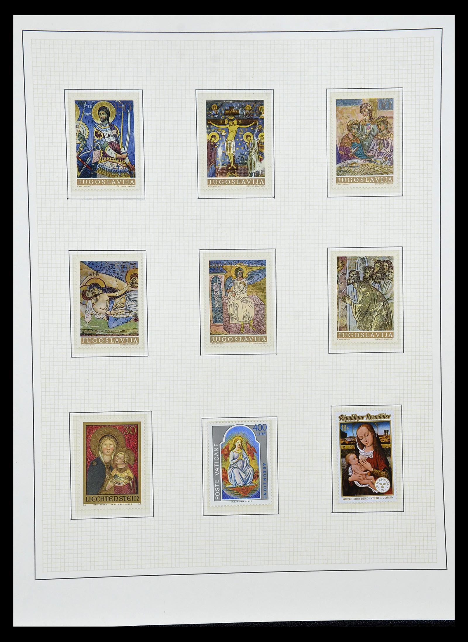 34946 041 - Stamp Collection 34946 Motief Kunst en Religie.