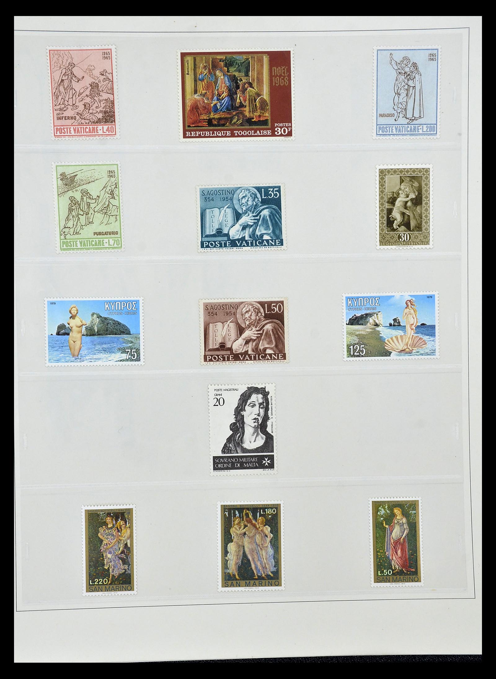 34946 043 - Stamp Collection 34946 Motief Kunst en Religie.