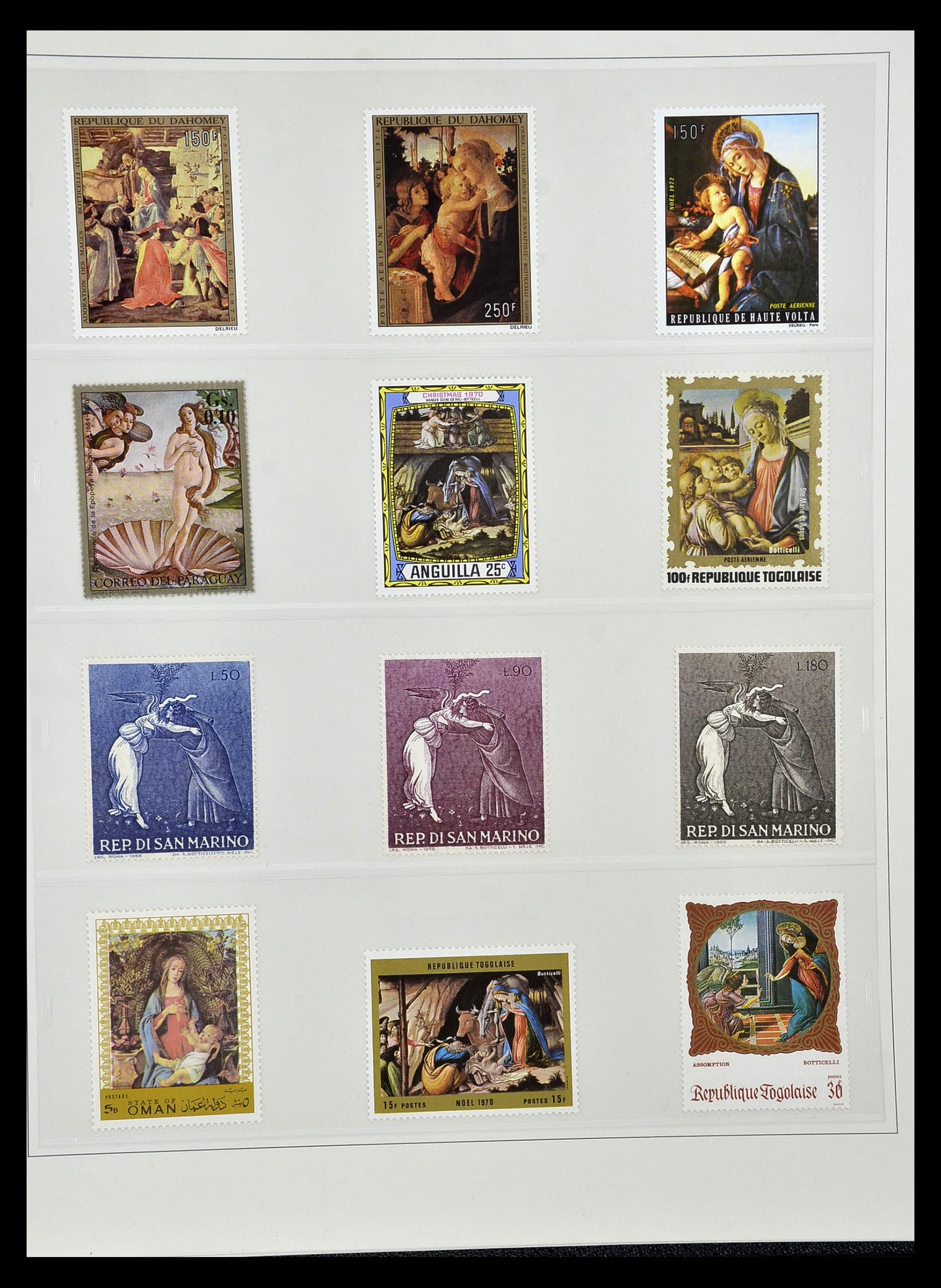 34946 044 - Stamp Collection 34946 Motief Kunst en Religie.
