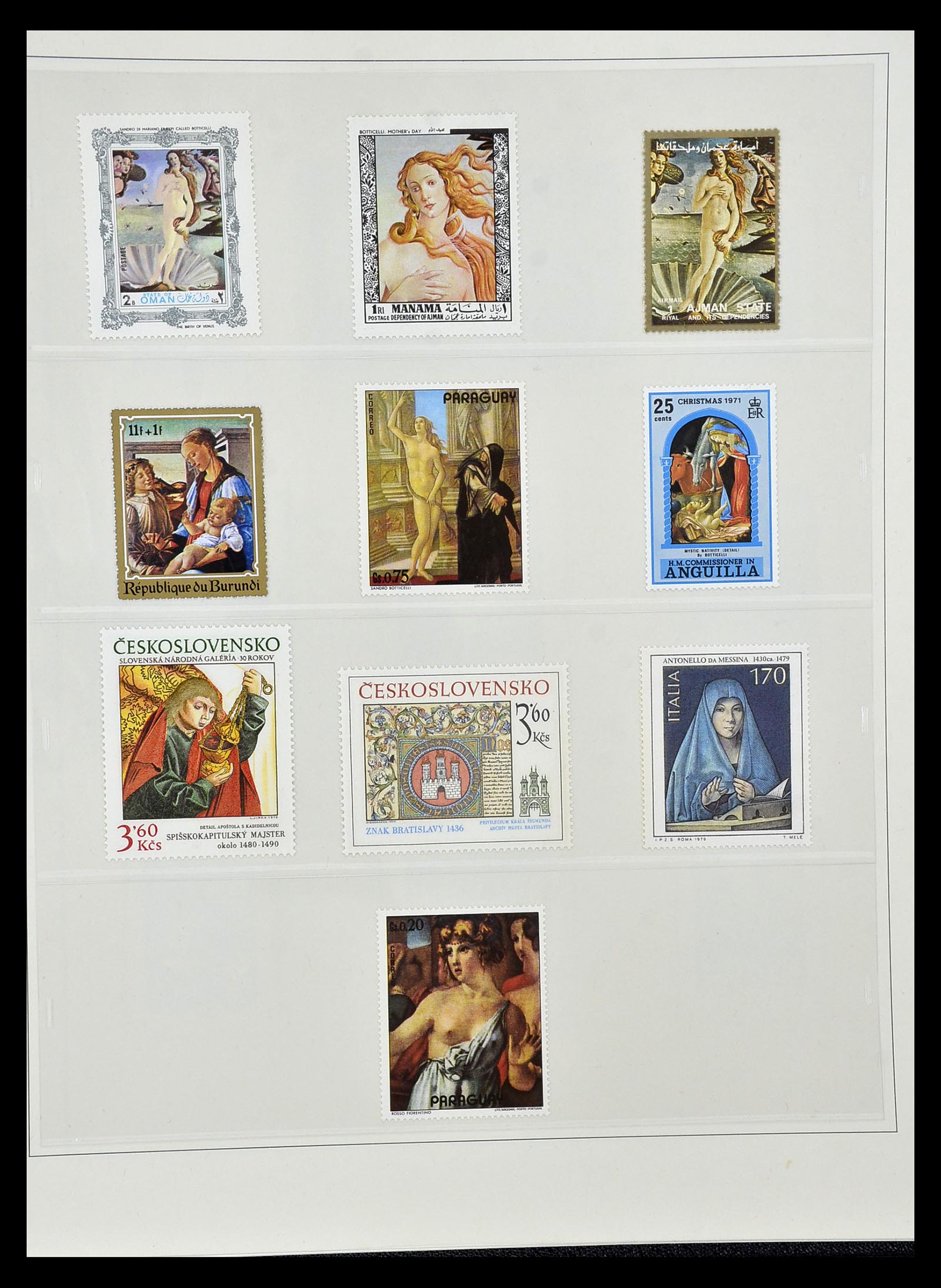 34946 045 - Stamp Collection 34946 Motief Kunst en Religie.