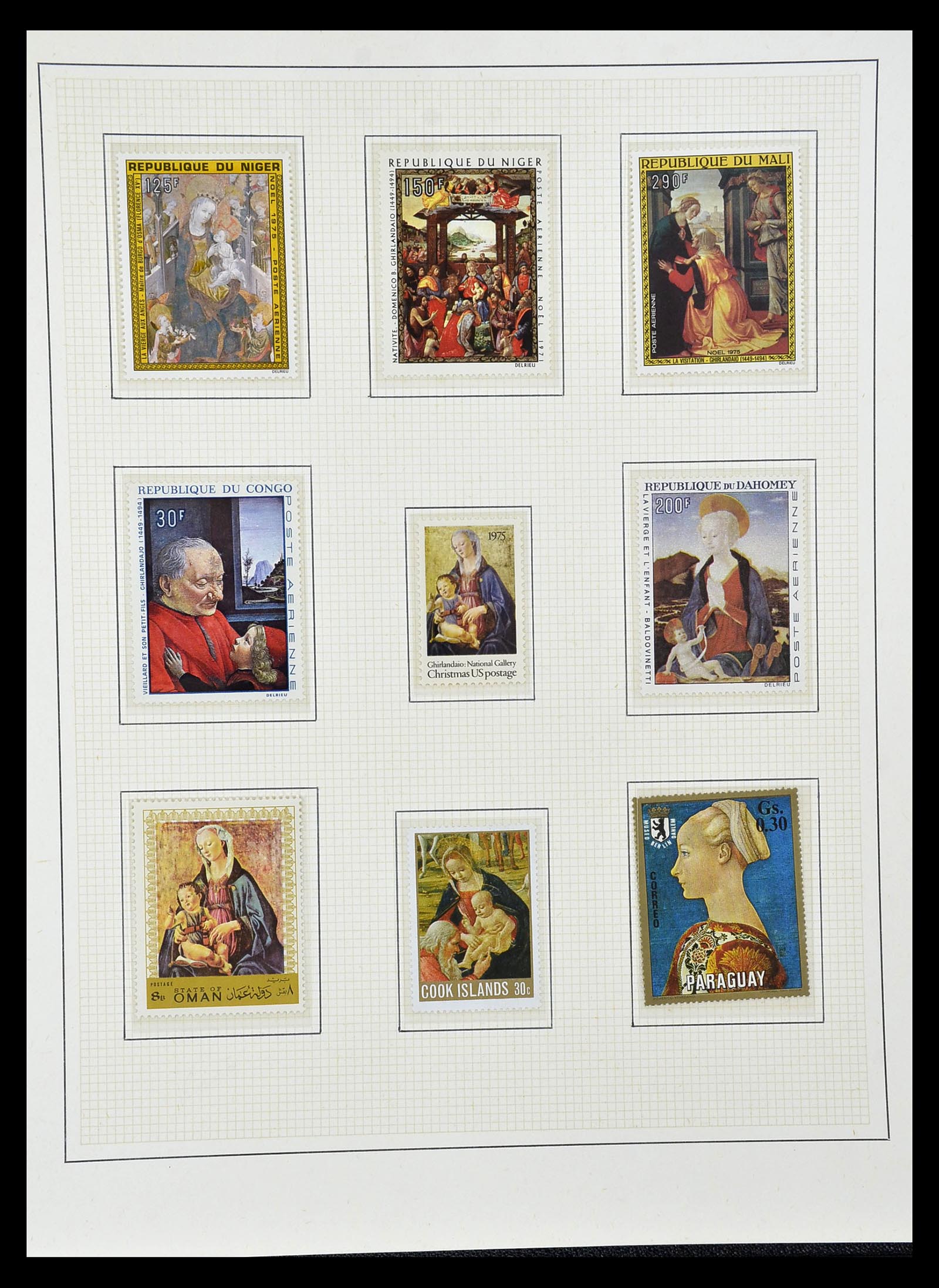 34946 048 - Stamp Collection 34946 Motief Kunst en Religie.