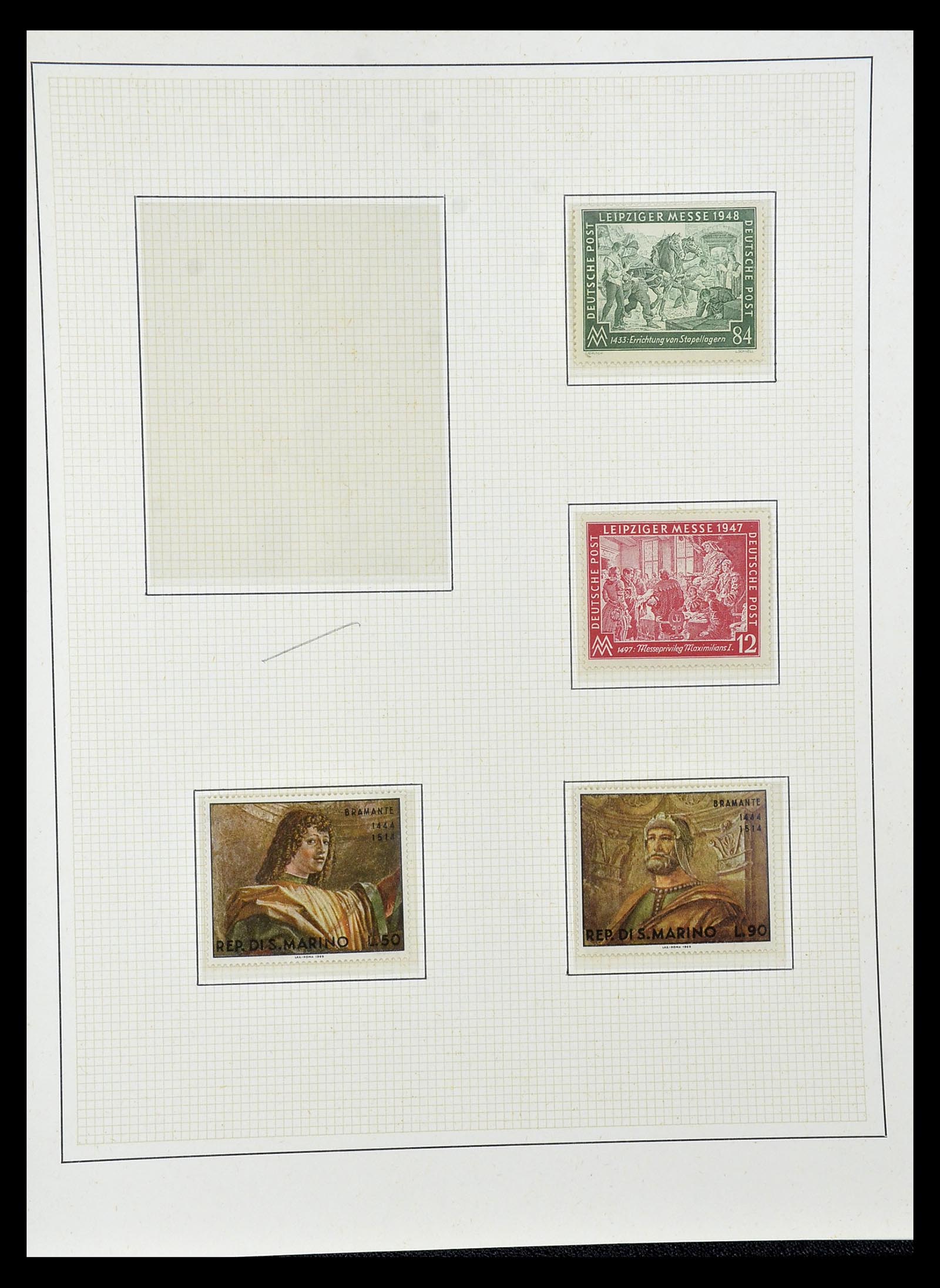 34946 050 - Stamp Collection 34946 Motief Kunst en Religie.