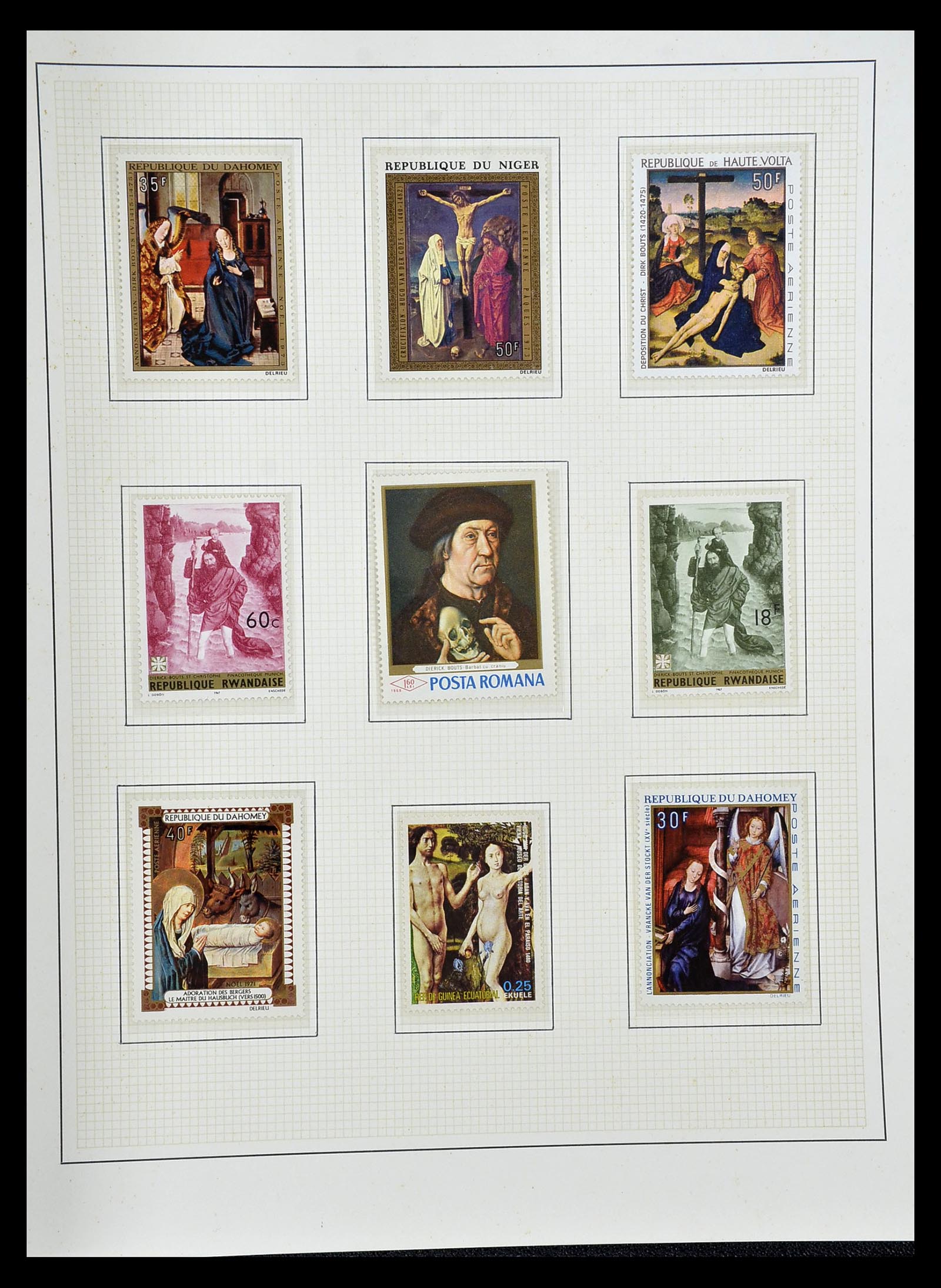 34946 051 - Stamp Collection 34946 Motief Kunst en Religie.