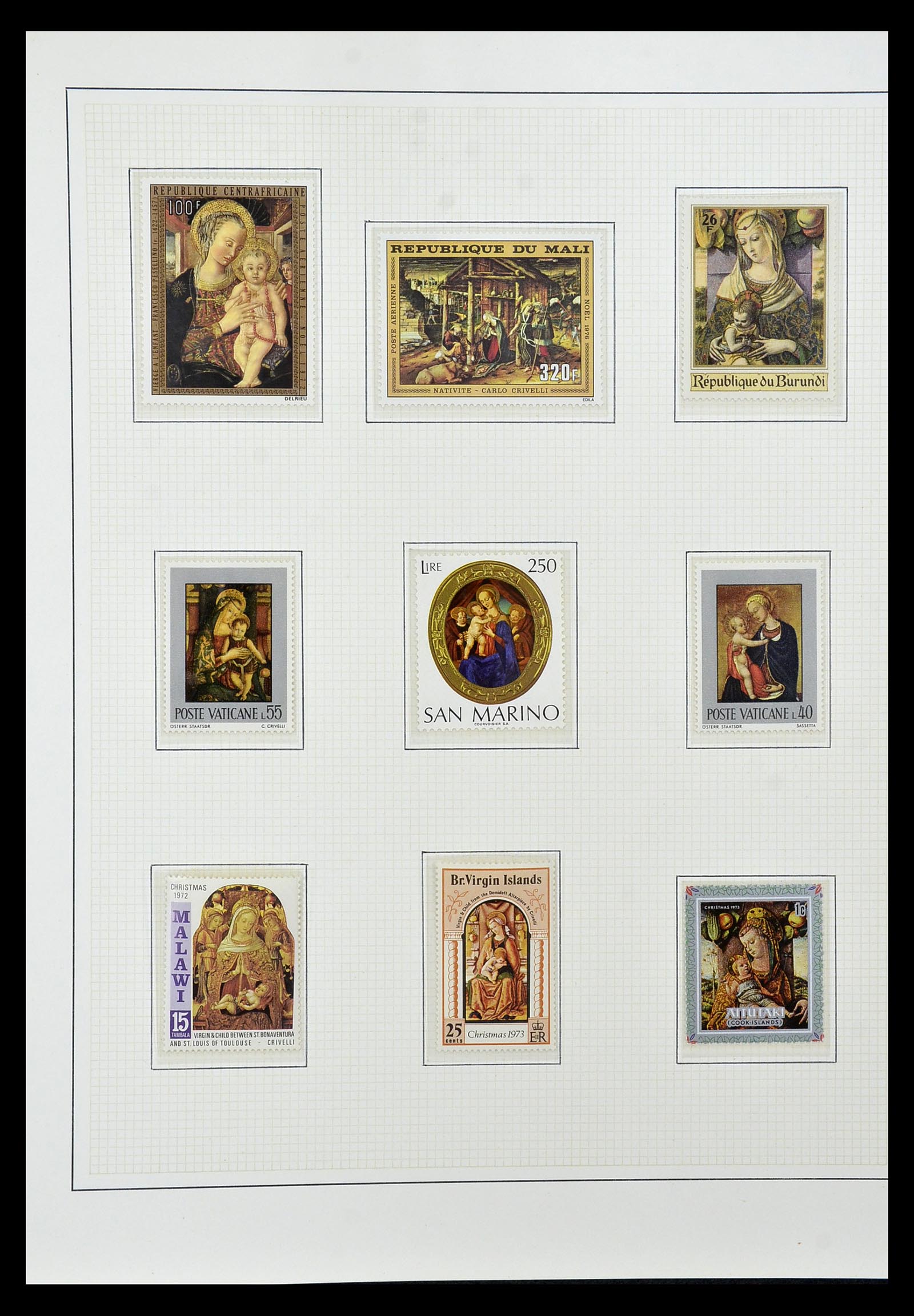 34946 053 - Stamp Collection 34946 Motief Kunst en Religie.