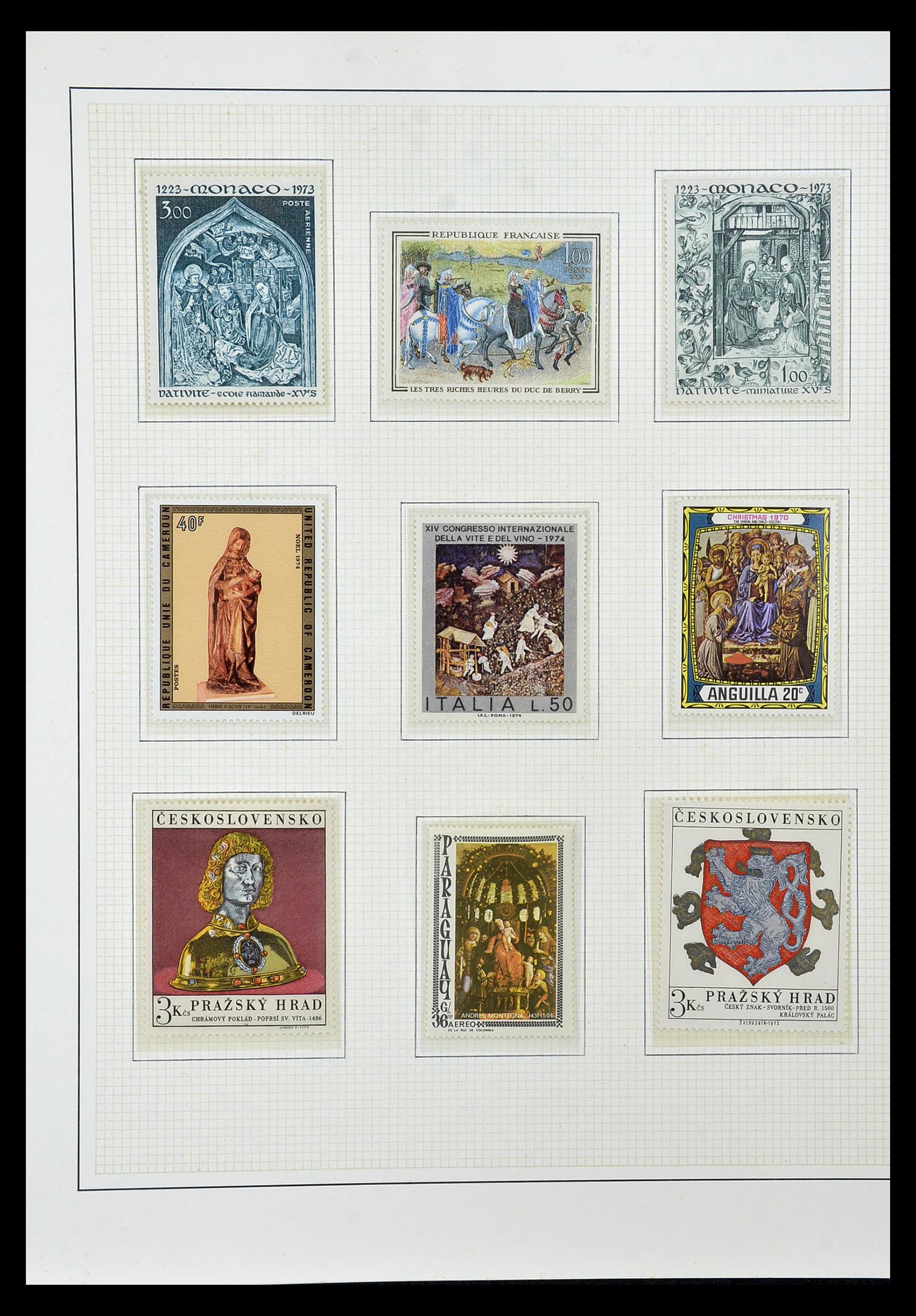 34946 054 - Stamp Collection 34946 Motief Kunst en Religie.
