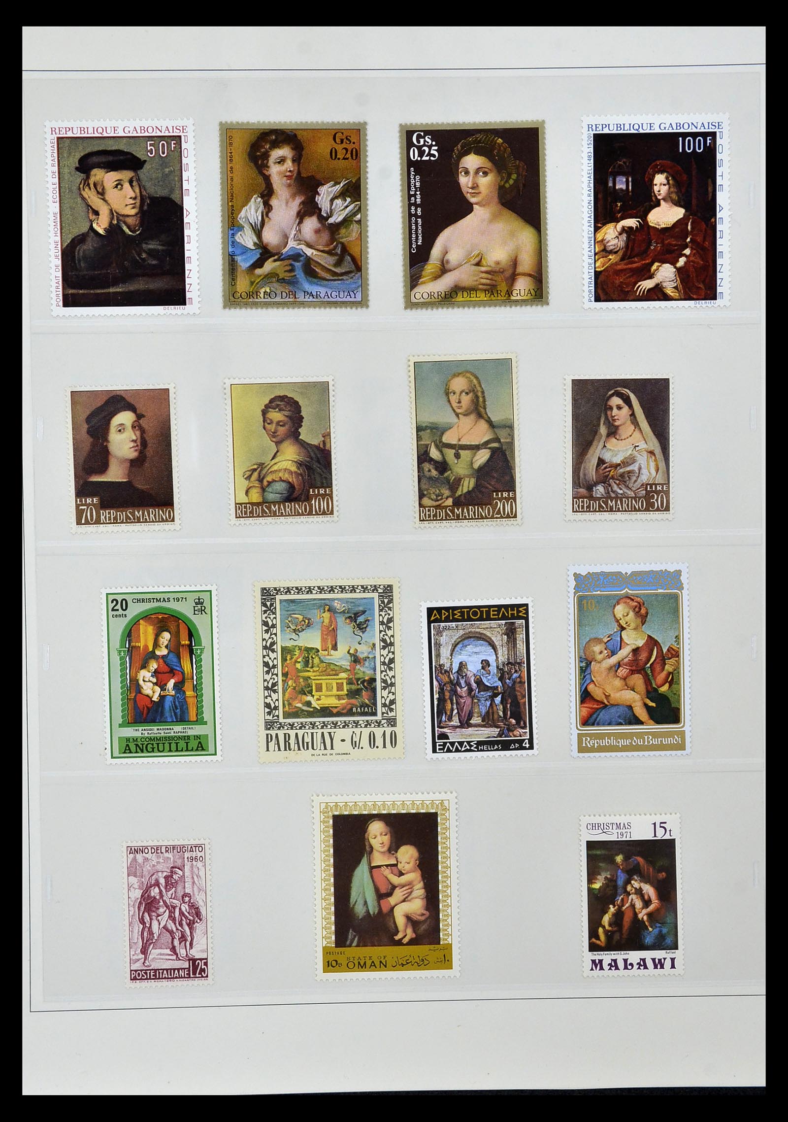 34946 061 - Stamp Collection 34946 Motief Kunst en Religie.