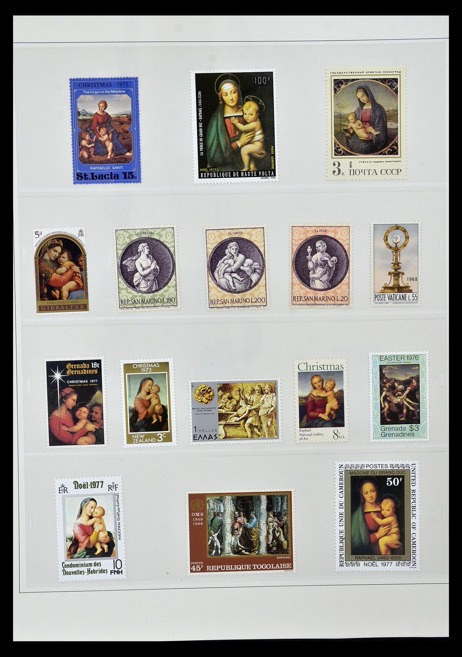 34946 063 - Stamp Collection 34946 Motief Kunst en Religie.