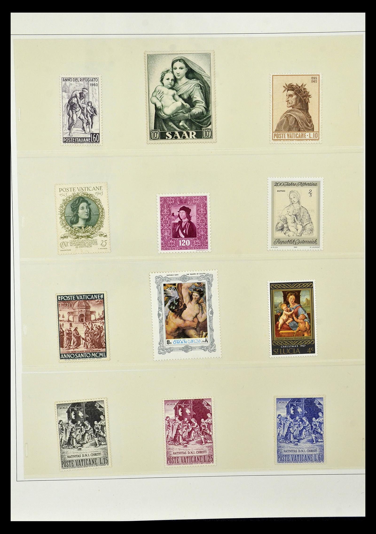 34946 064 - Stamp Collection 34946 Motief Kunst en Religie.