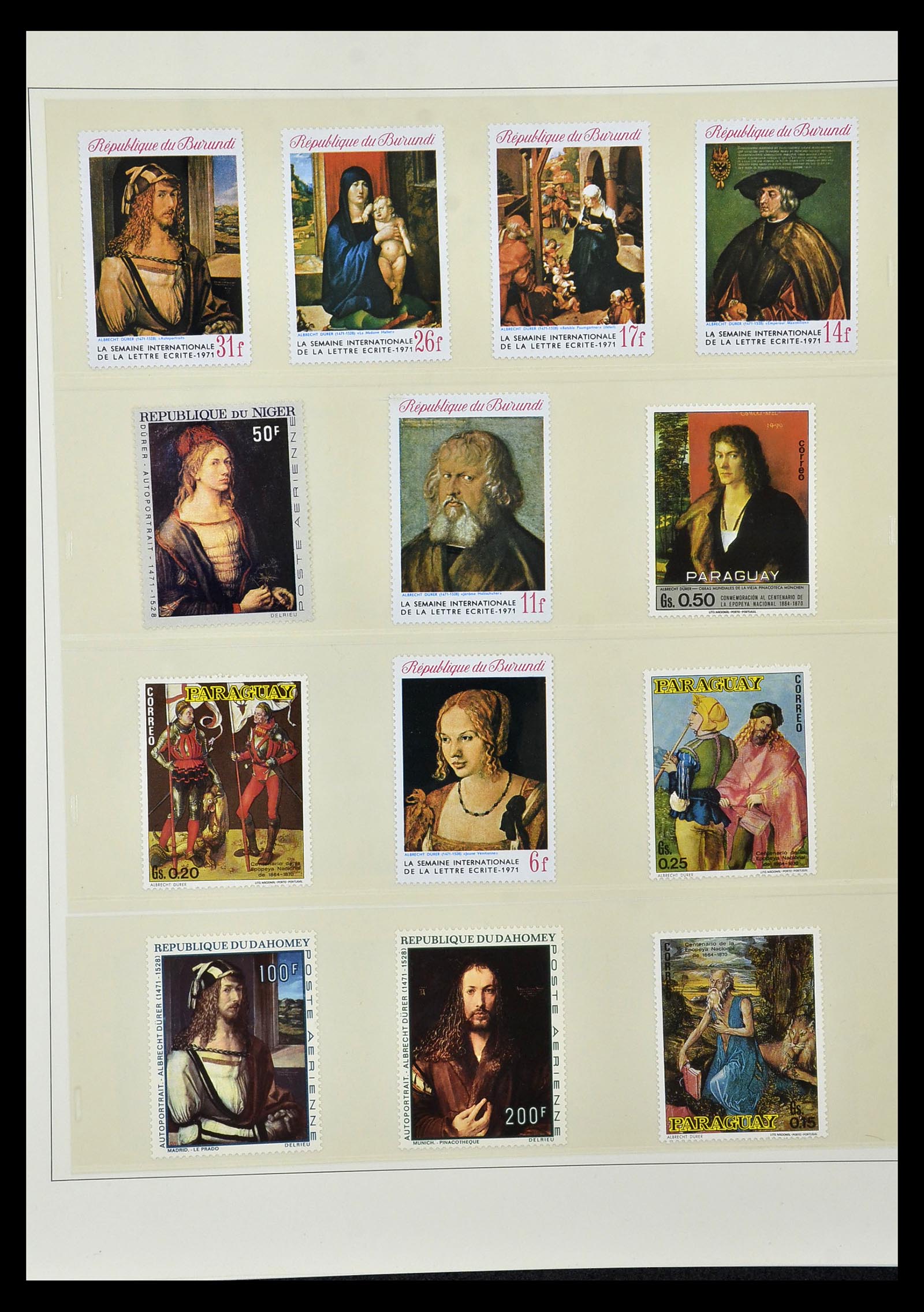 34946 072 - Stamp Collection 34946 Motief Kunst en Religie.