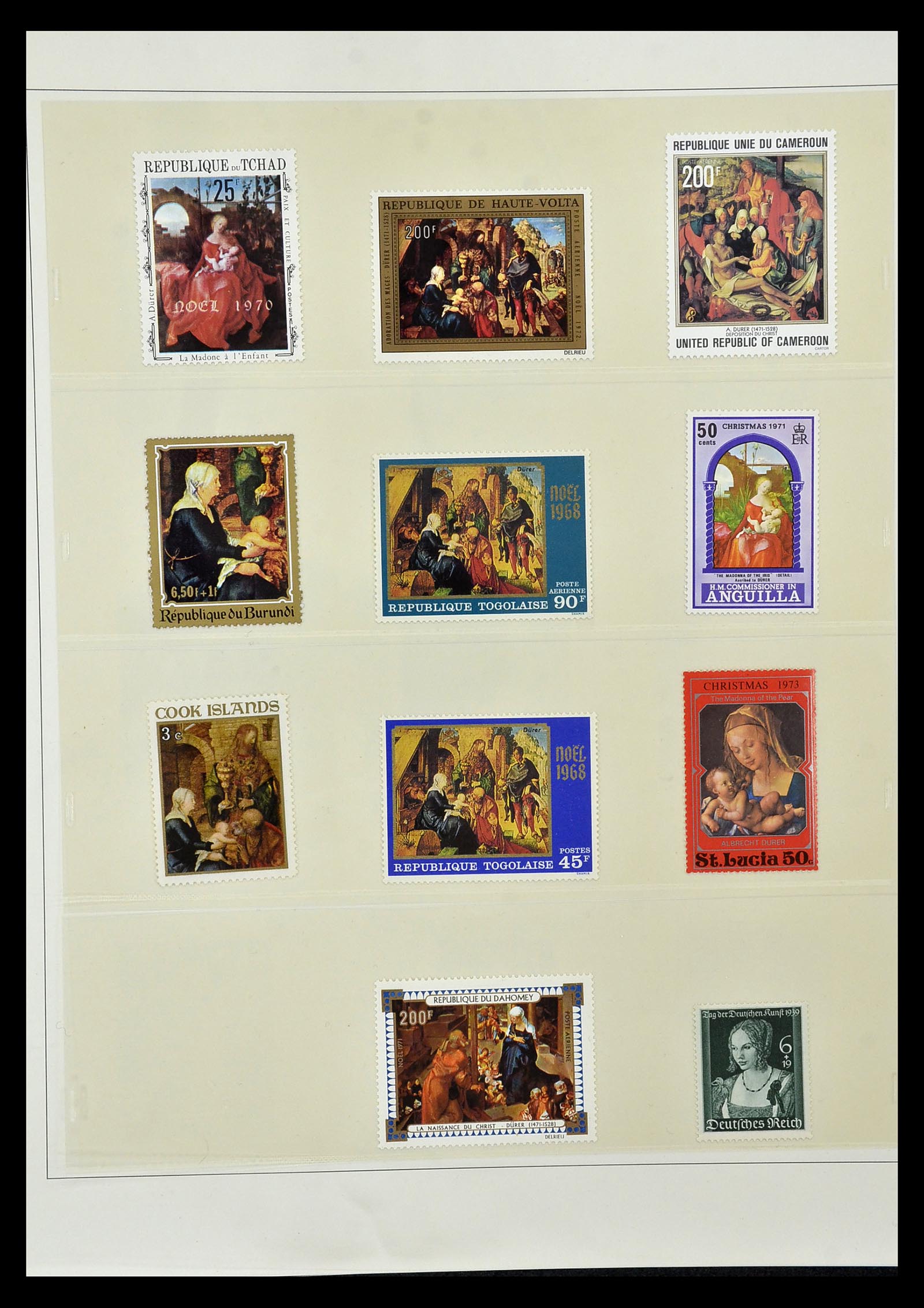 34946 074 - Stamp Collection 34946 Motief Kunst en Religie.