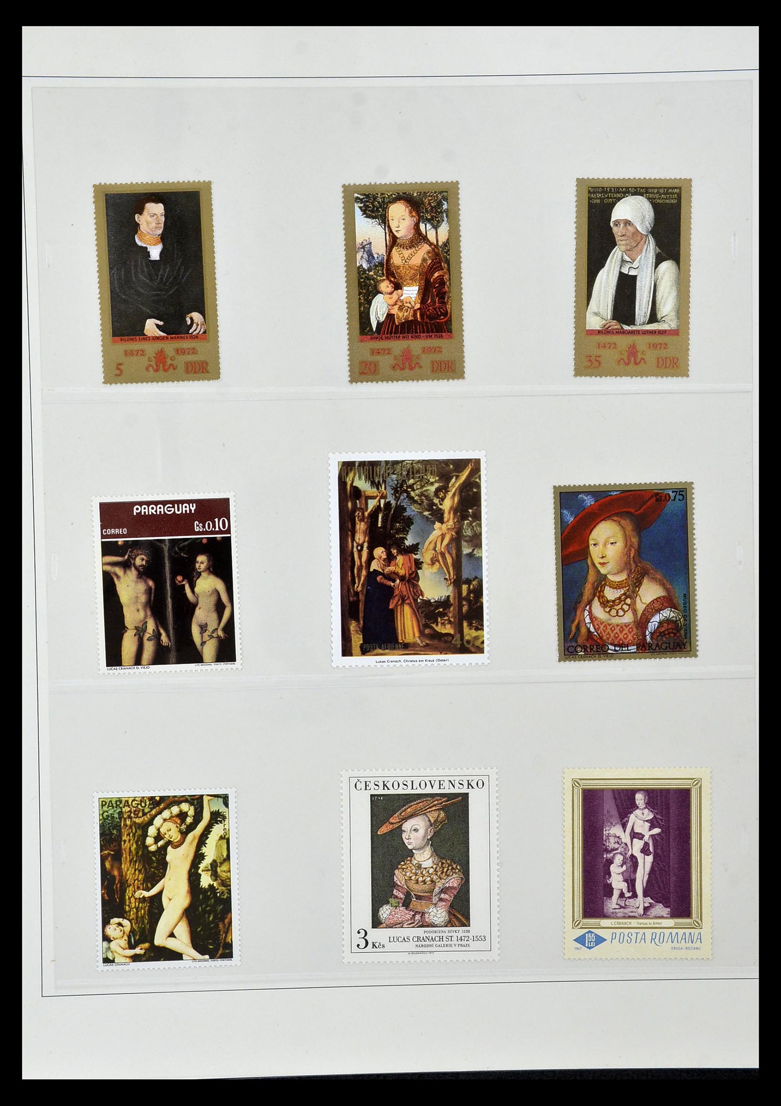 34946 075 - Stamp Collection 34946 Motief Kunst en Religie.