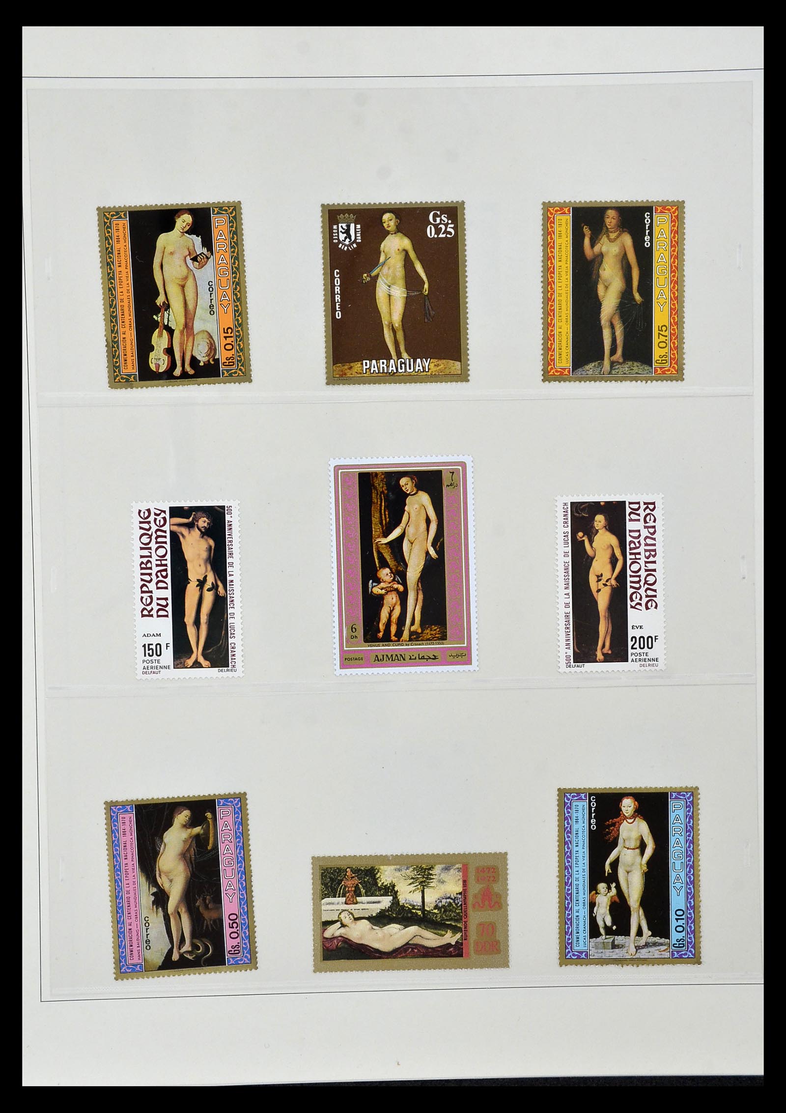34946 076 - Stamp Collection 34946 Motief Kunst en Religie.
