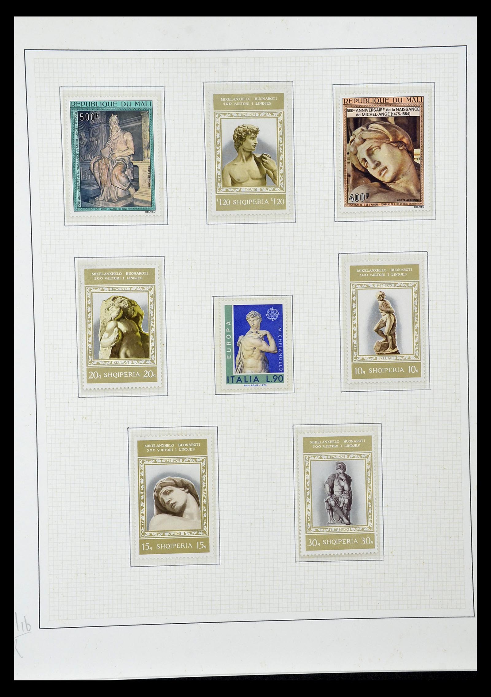 34946 081 - Stamp Collection 34946 Motief Kunst en Religie.