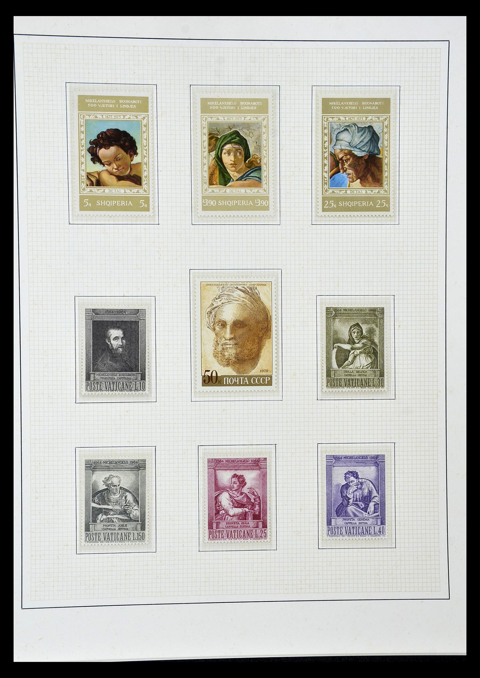 34946 085 - Stamp Collection 34946 Motief Kunst en Religie.