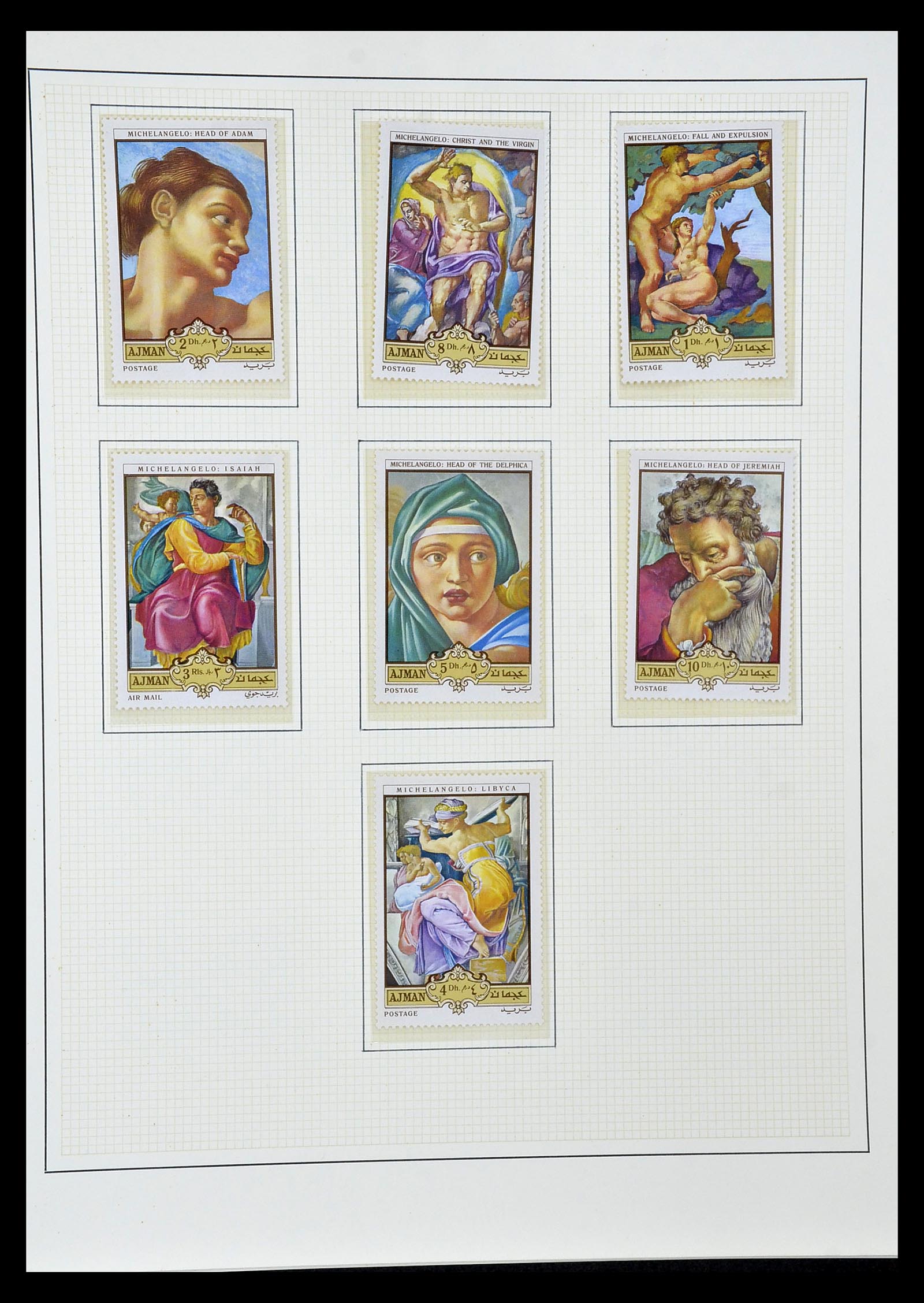 34946 086 - Stamp Collection 34946 Motief Kunst en Religie.