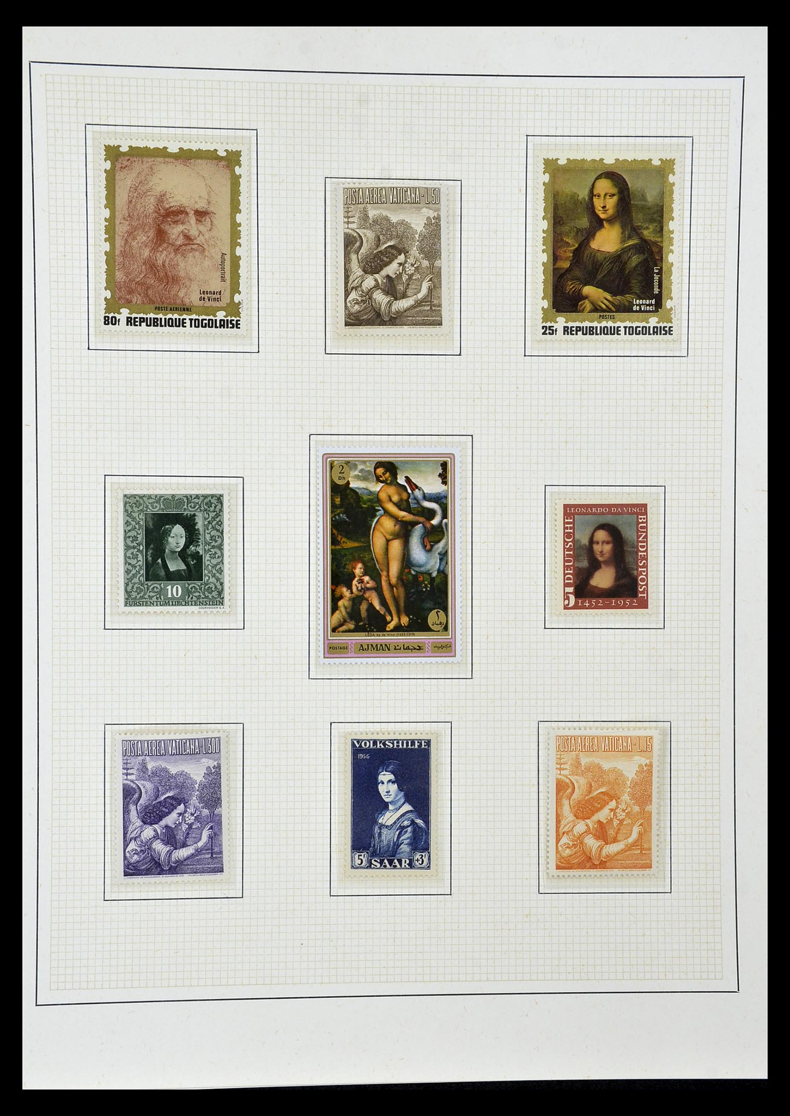 34946 089 - Stamp Collection 34946 Motief Kunst en Religie.