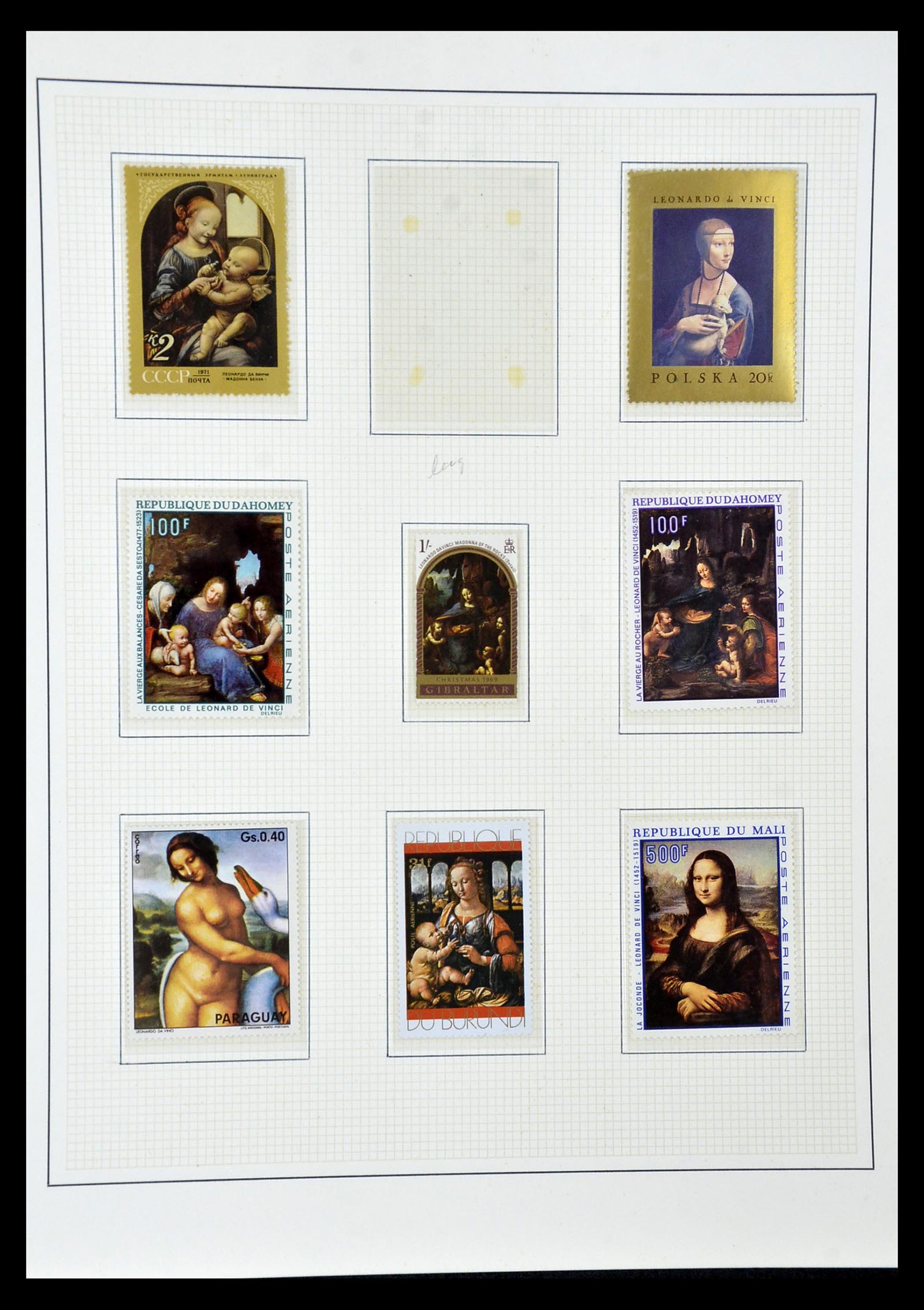 34946 090 - Stamp Collection 34946 Motief Kunst en Religie.