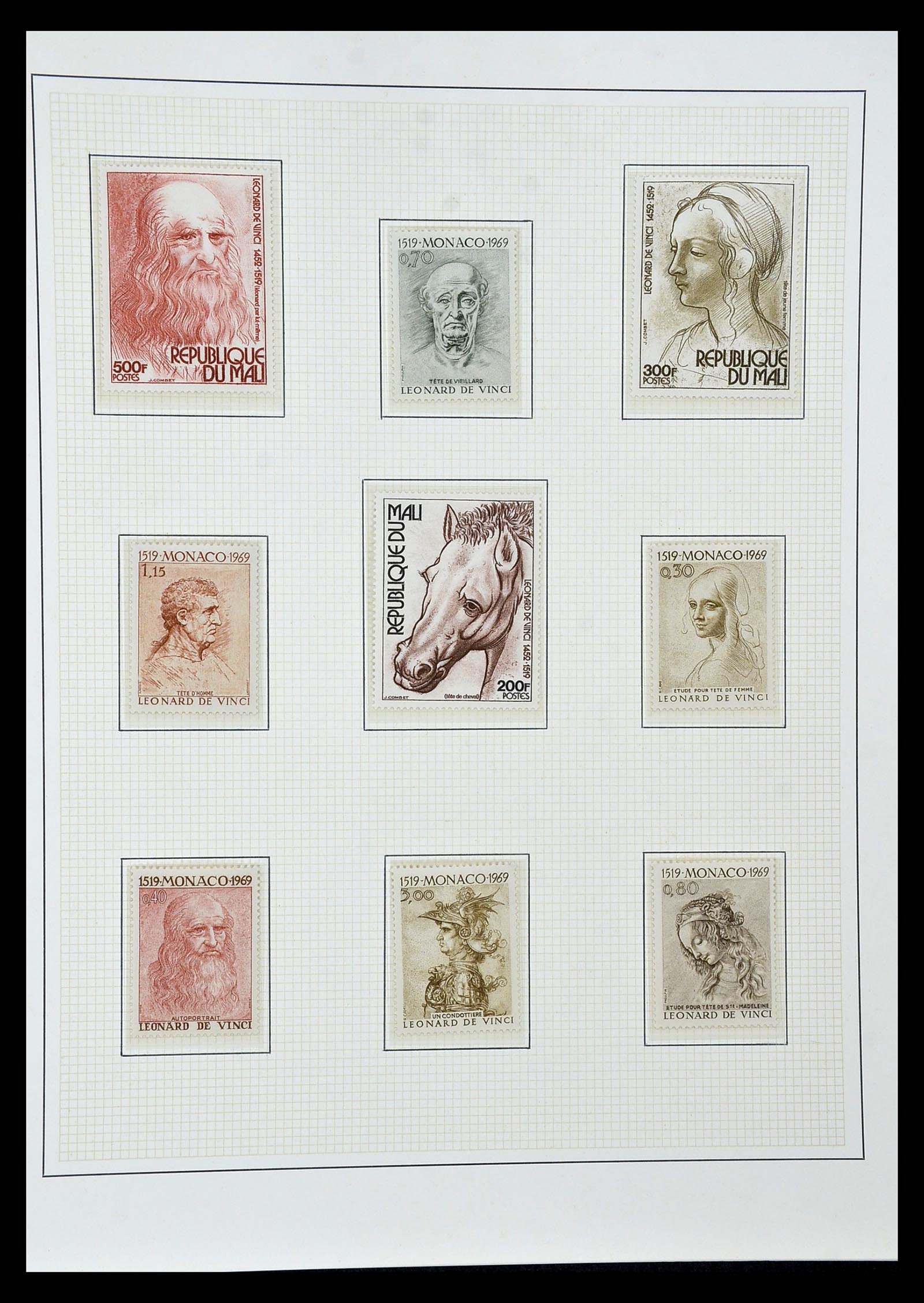 34946 091 - Stamp Collection 34946 Motief Kunst en Religie.