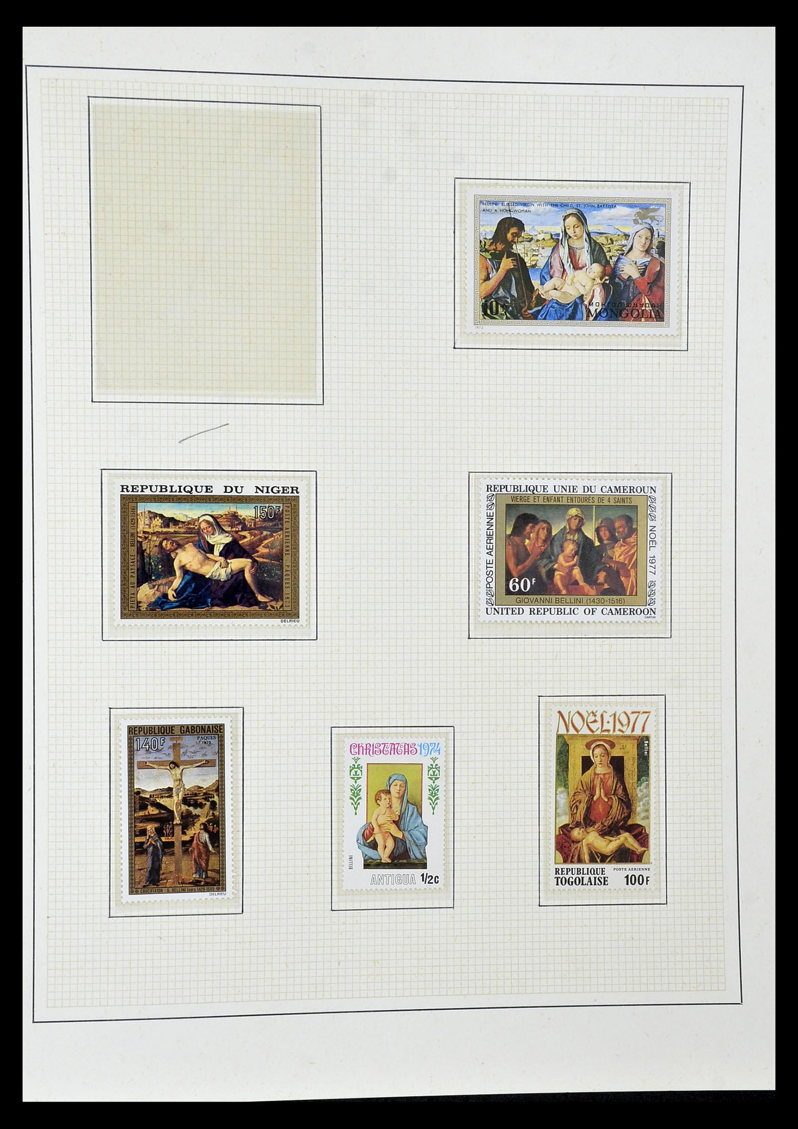 34946 095 - Stamp Collection 34946 Motief Kunst en Religie.