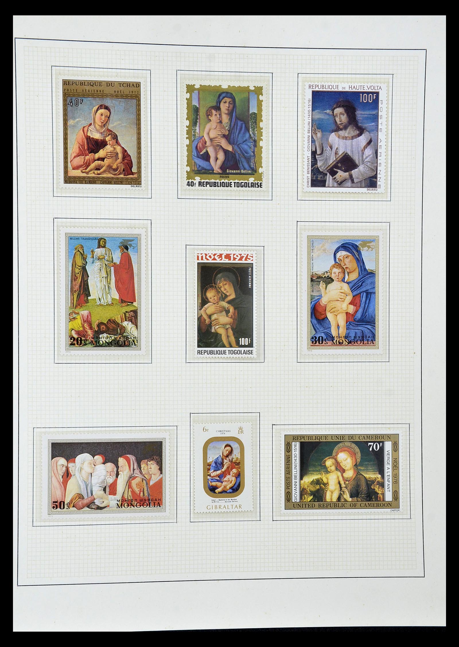 34946 096 - Stamp Collection 34946 Motief Kunst en Religie.