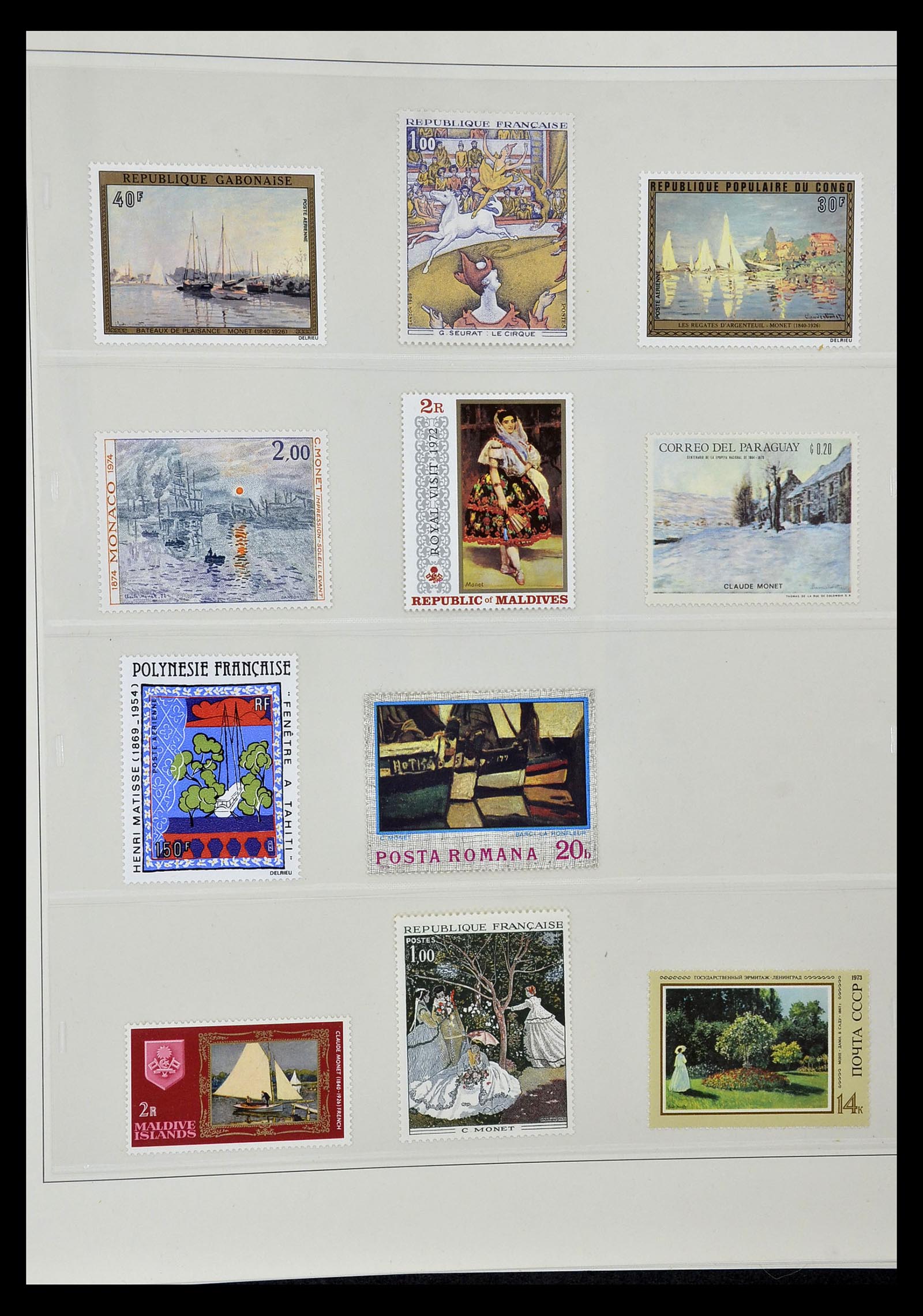 34946 099 - Stamp Collection 34946 Motief Kunst en Religie.