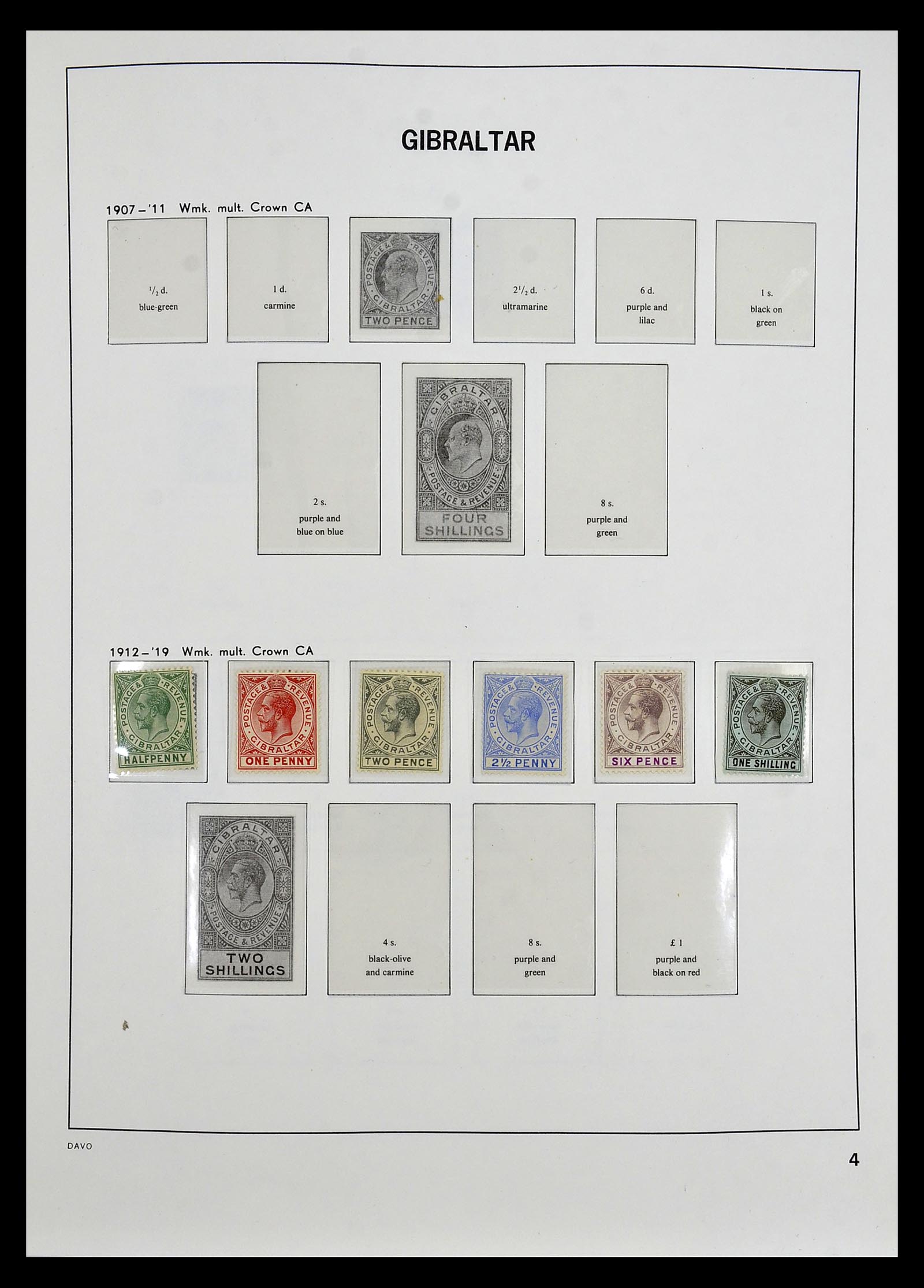34947 001 - Postzegelverzameling 34947 Gibraltar 1912-2013.
