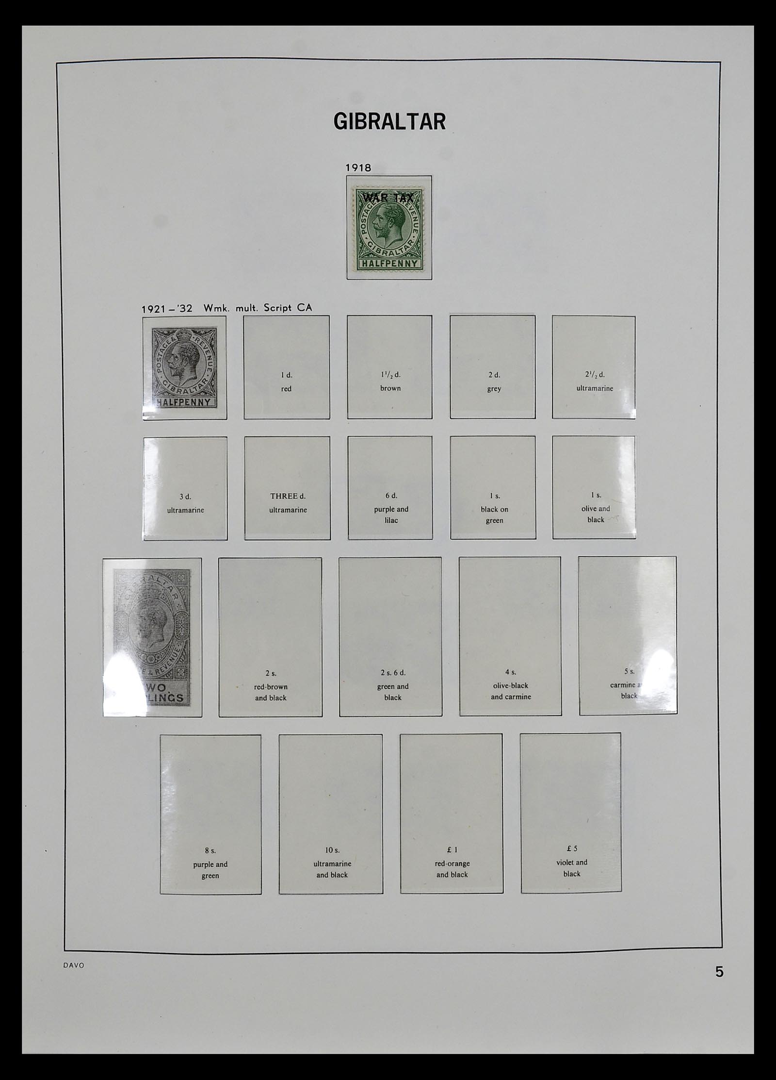 34947 002 - Postzegelverzameling 34947 Gibraltar 1912-2013.