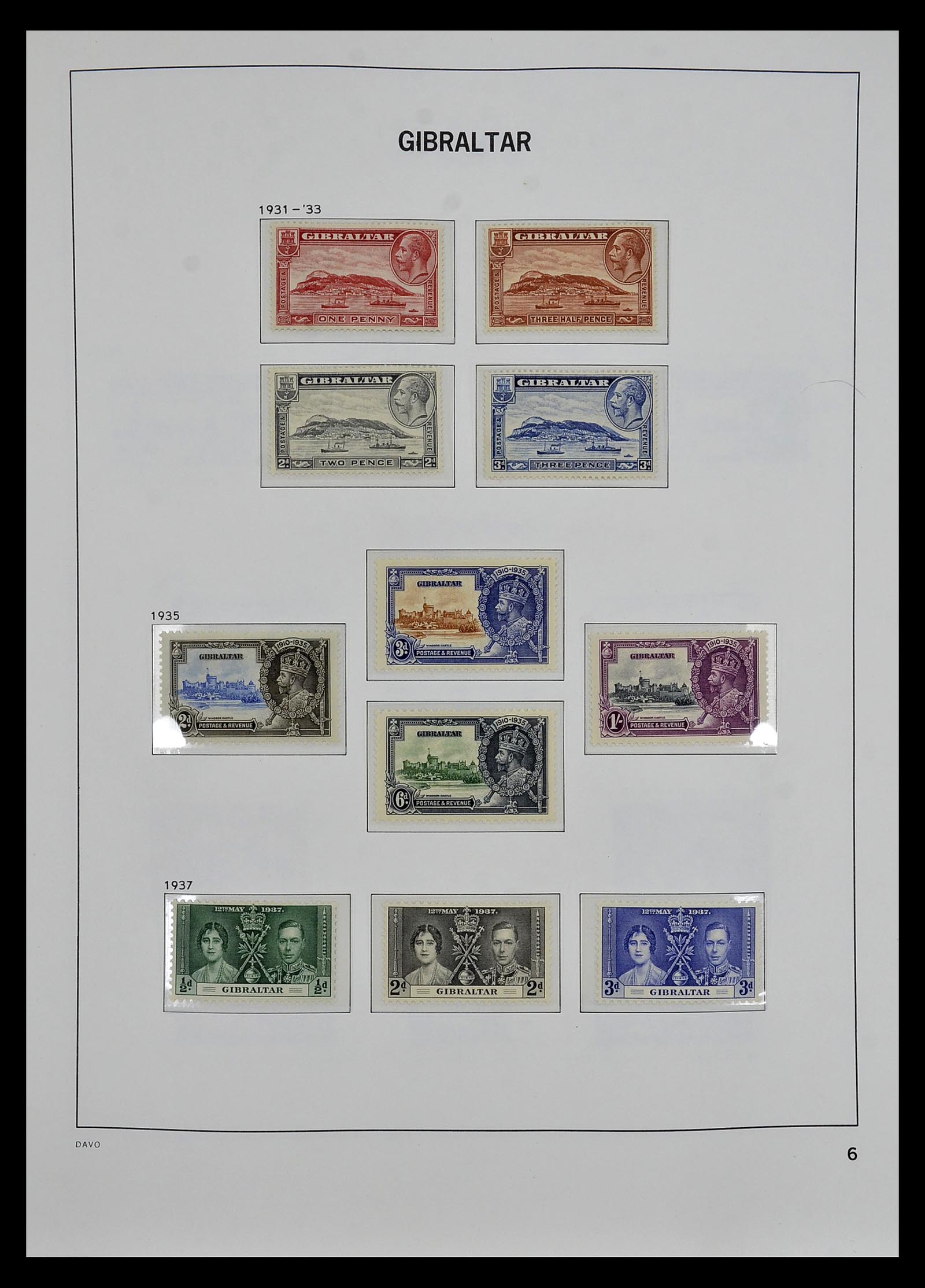 34947 003 - Postzegelverzameling 34947 Gibraltar 1912-2013.