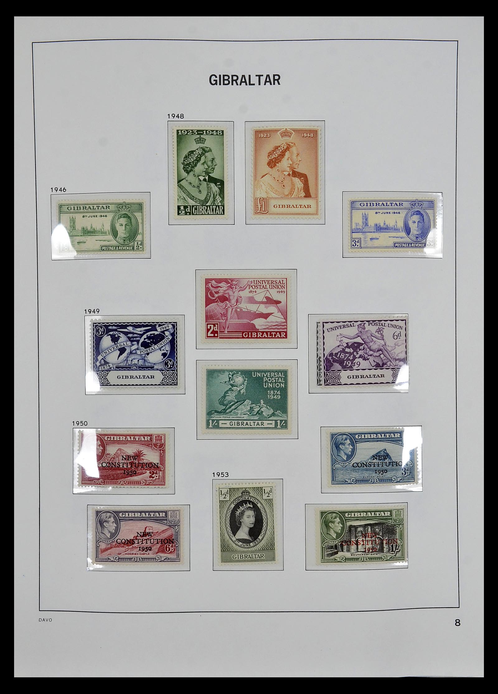 34947 004 - Postzegelverzameling 34947 Gibraltar 1912-2013.