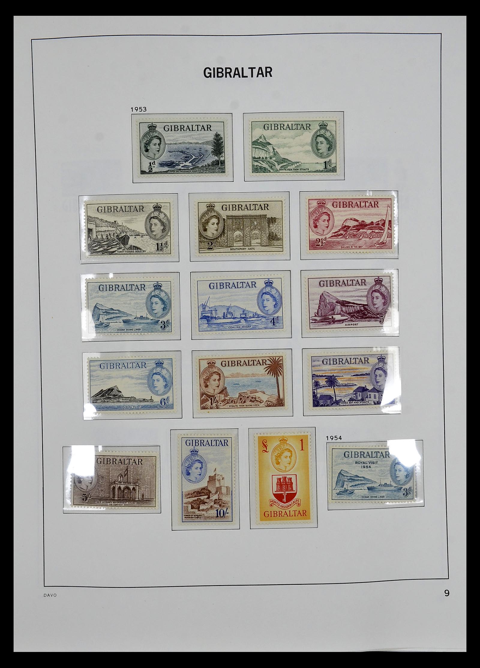 34947 005 - Postzegelverzameling 34947 Gibraltar 1912-2013.