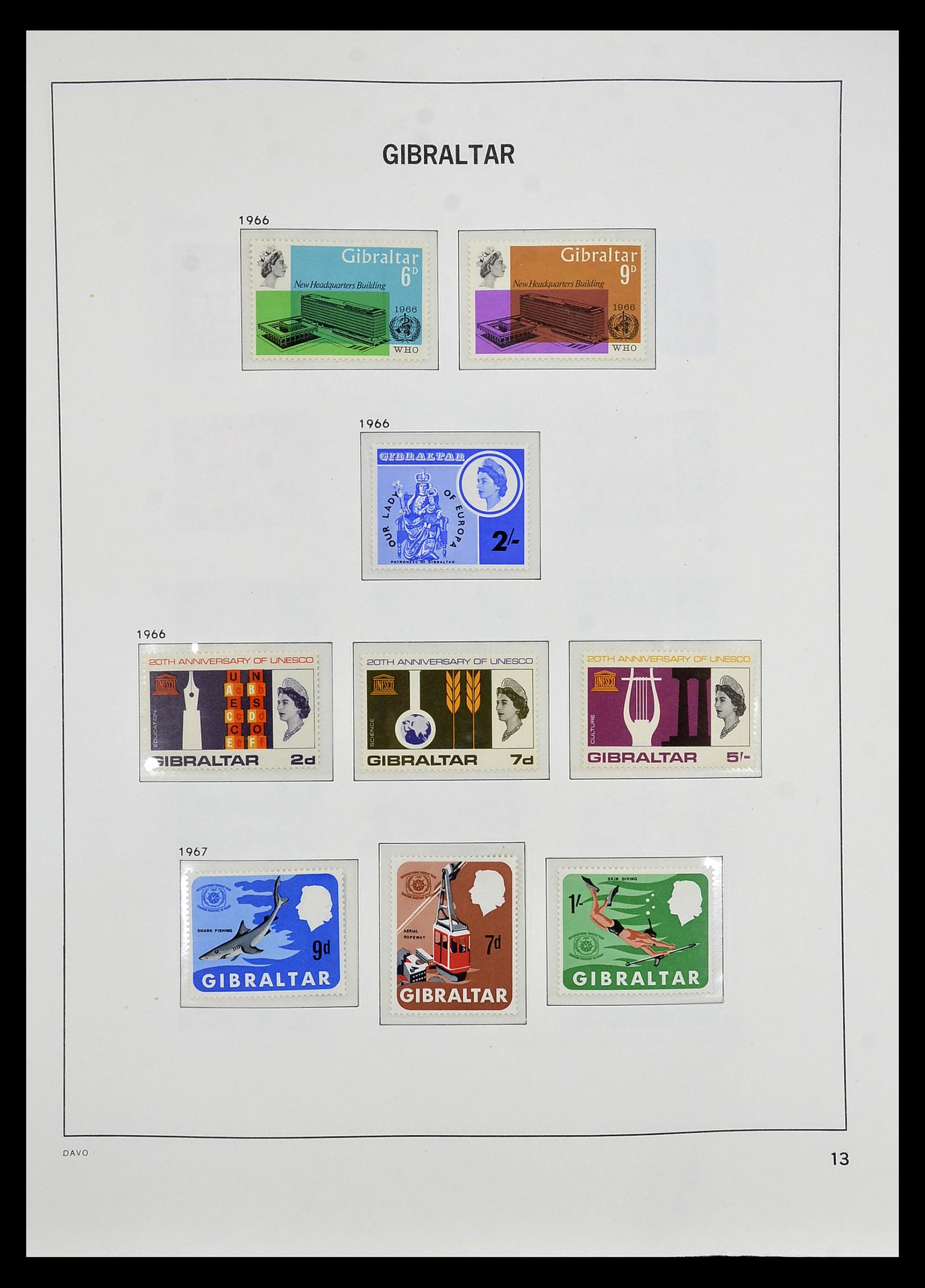 34947 009 - Stamp Collection 34947 Gibraltar 1912-2013.