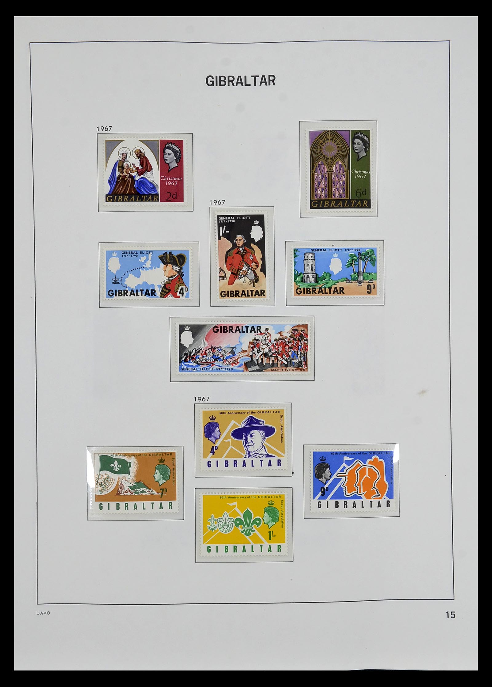 34947 011 - Postzegelverzameling 34947 Gibraltar 1912-2013.
