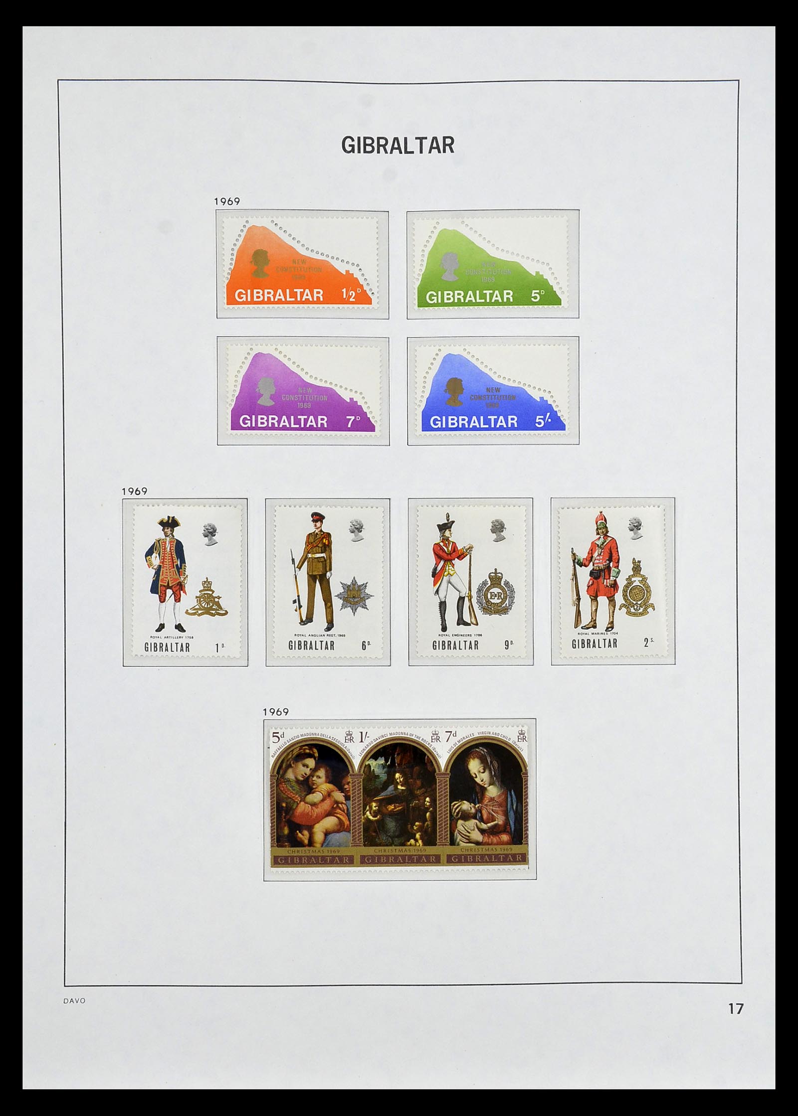 34947 013 - Postzegelverzameling 34947 Gibraltar 1912-2013.