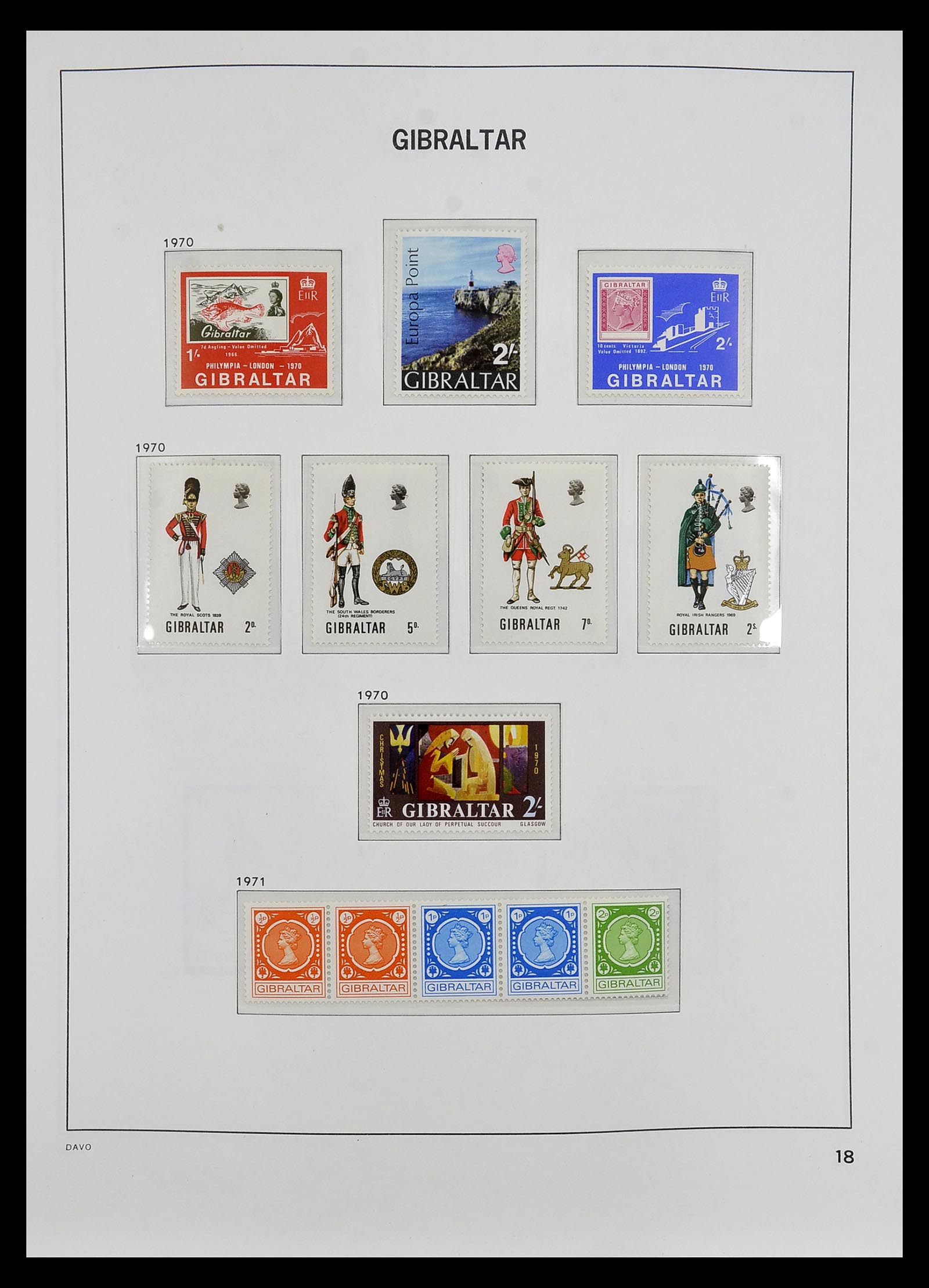 34947 014 - Postzegelverzameling 34947 Gibraltar 1912-2013.