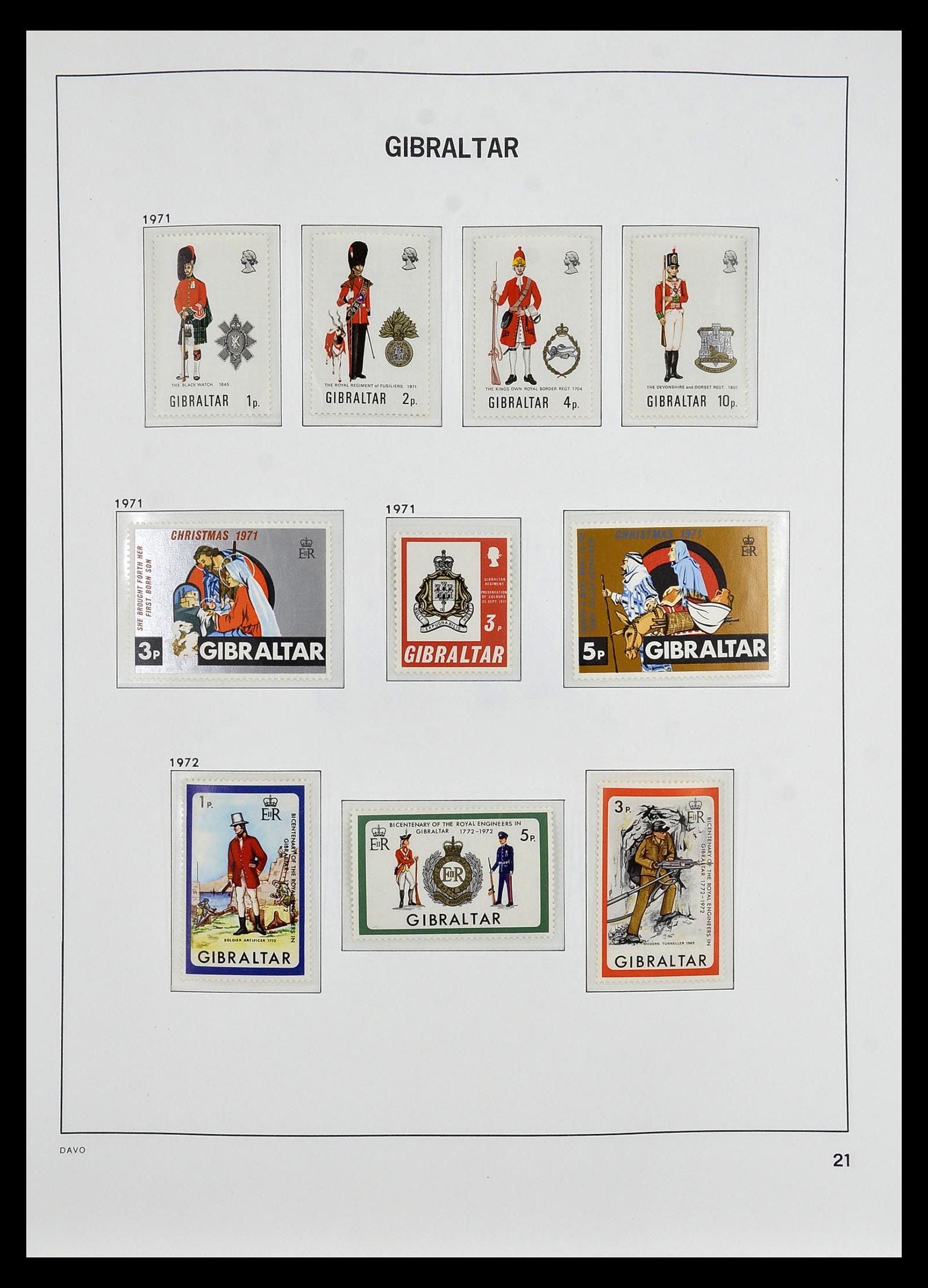 34947 015 - Postzegelverzameling 34947 Gibraltar 1912-2013.