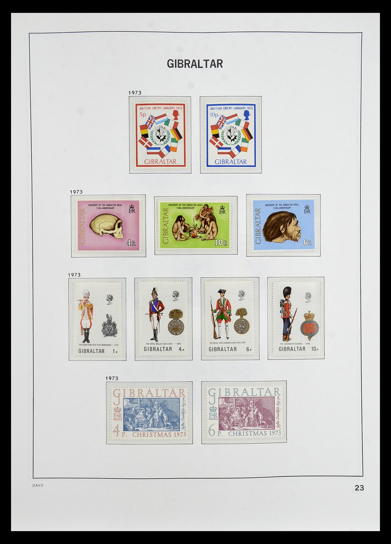 34947 017 - Postzegelverzameling 34947 Gibraltar 1912-2013.