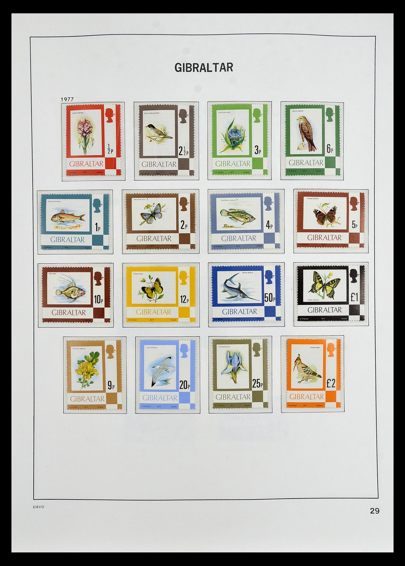 34947 024 - Postzegelverzameling 34947 Gibraltar 1912-2013.