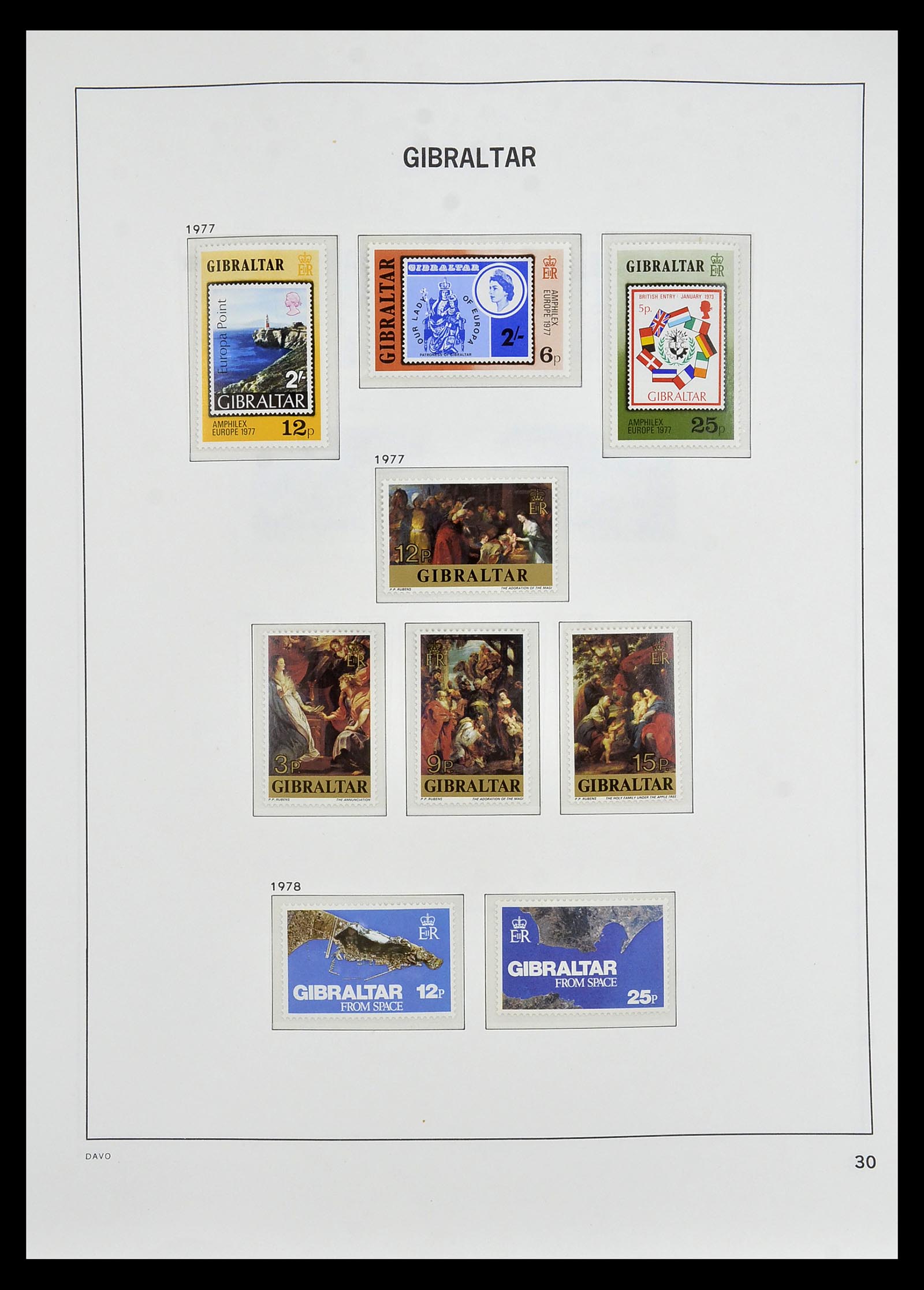 34947 025 - Postzegelverzameling 34947 Gibraltar 1912-2013.