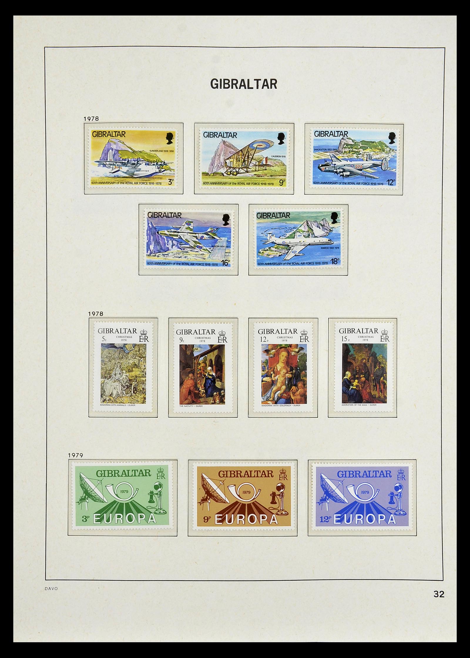 34947 027 - Postzegelverzameling 34947 Gibraltar 1912-2013.