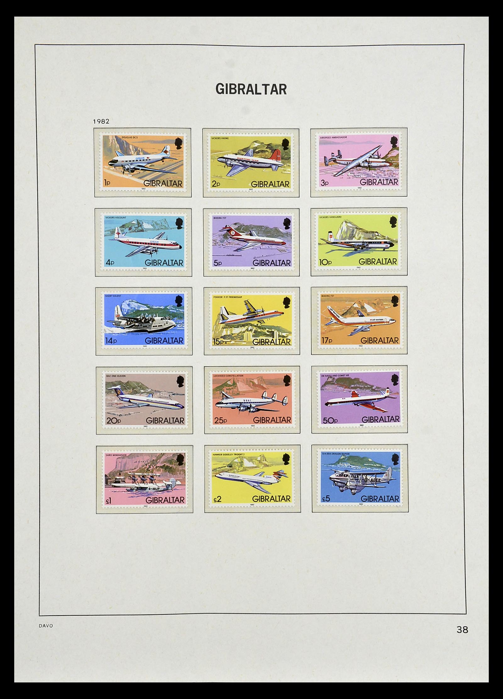 34947 033 - Postzegelverzameling 34947 Gibraltar 1912-2013.