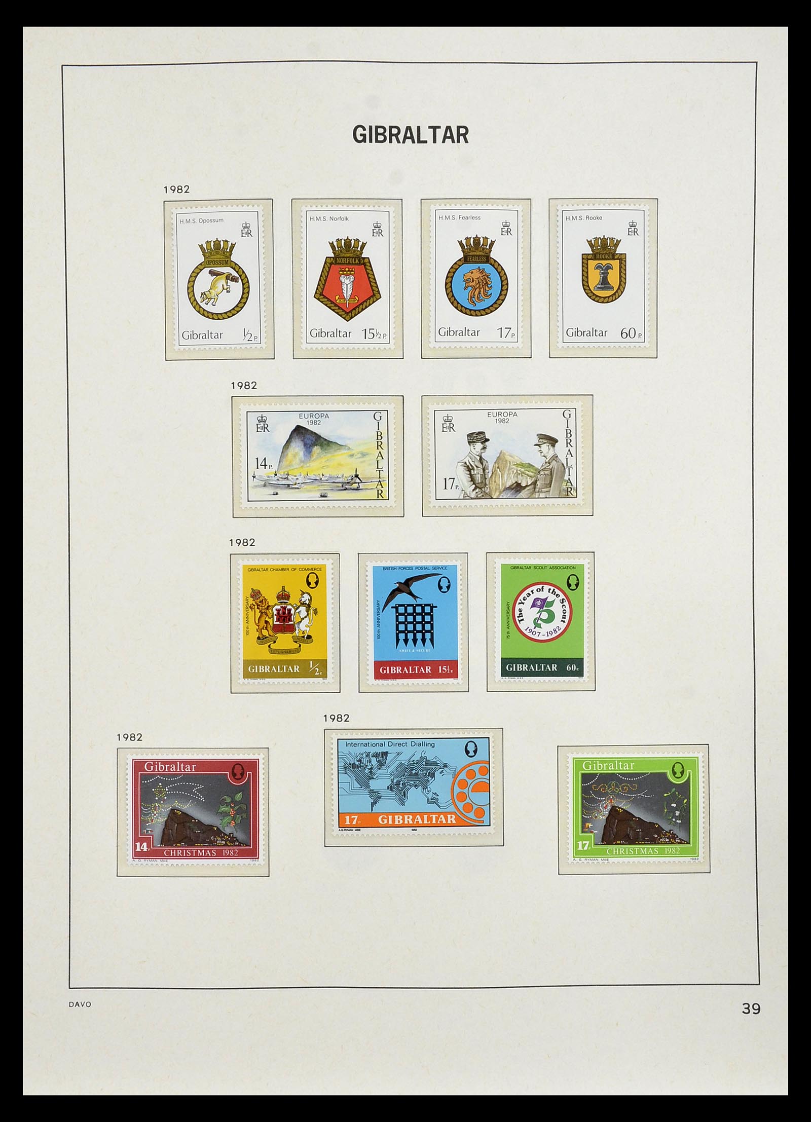 34947 034 - Postzegelverzameling 34947 Gibraltar 1912-2013.