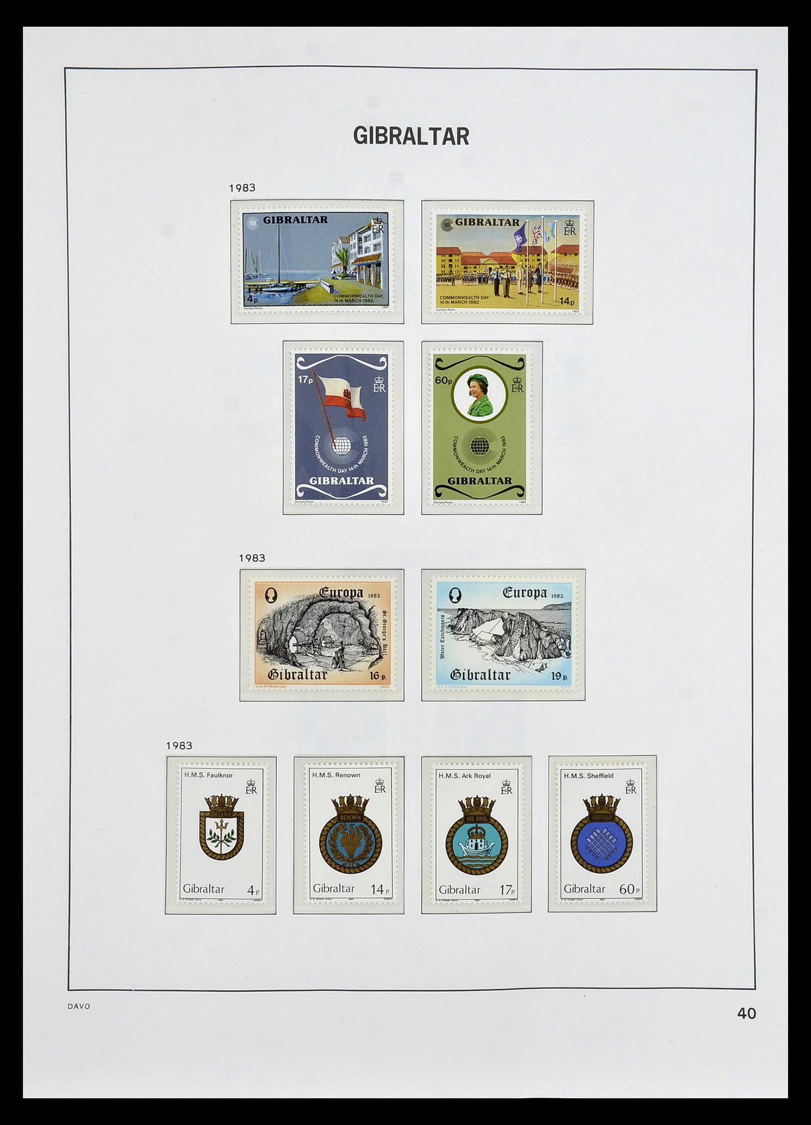 34947 035 - Postzegelverzameling 34947 Gibraltar 1912-2013.