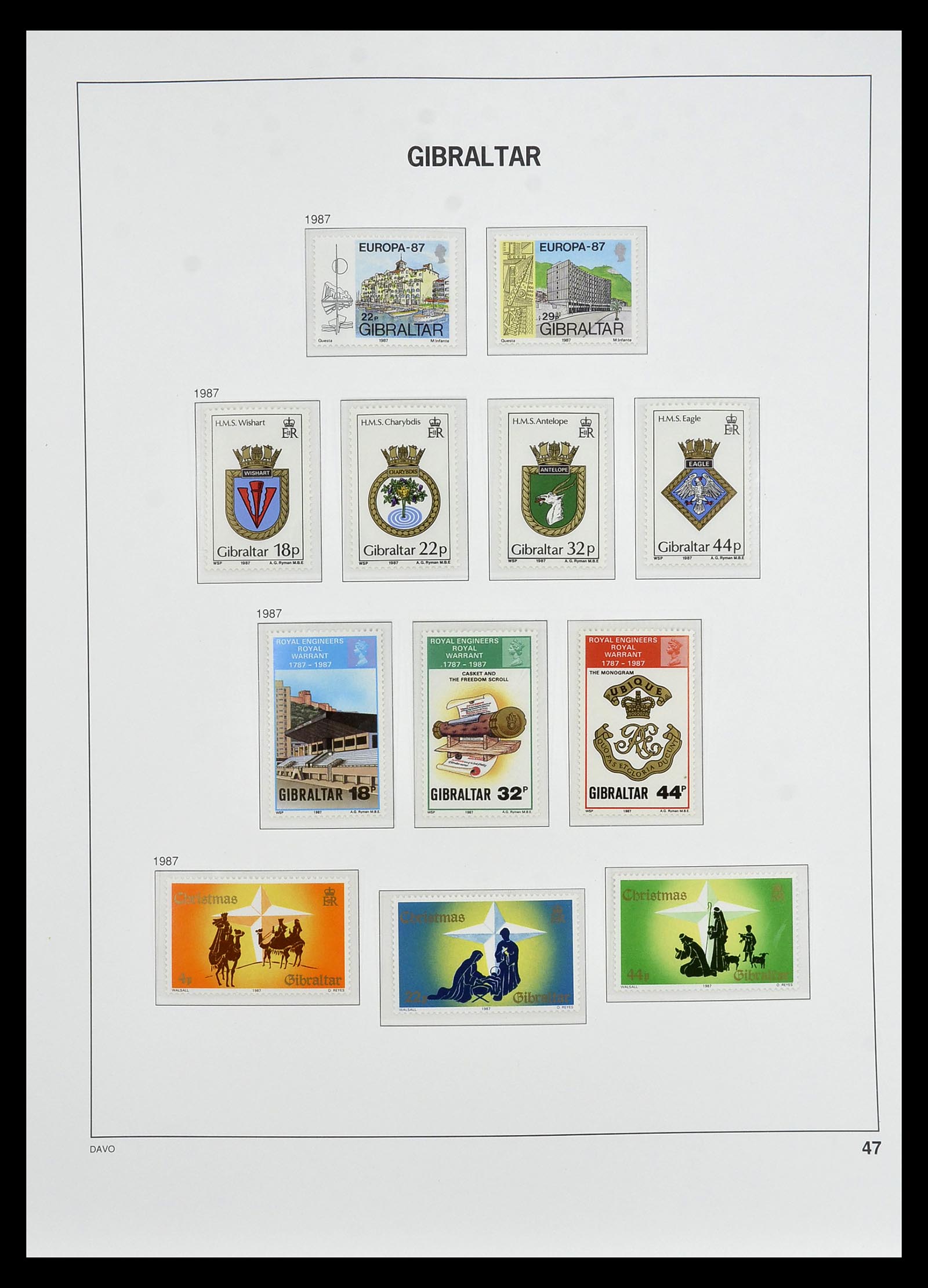 34947 042 - Postzegelverzameling 34947 Gibraltar 1912-2013.