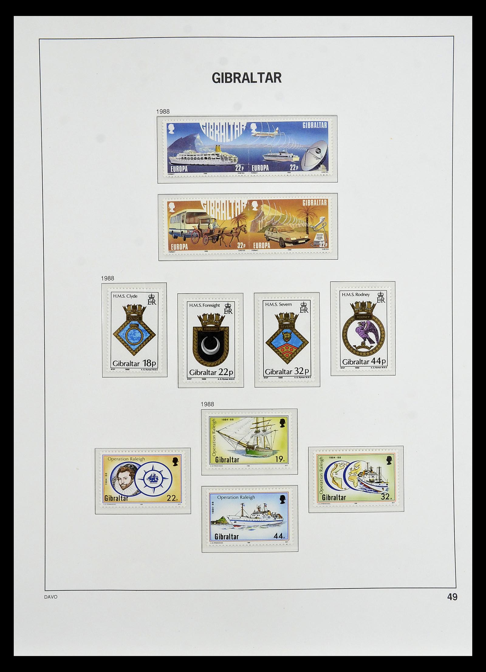 34947 044 - Postzegelverzameling 34947 Gibraltar 1912-2013.