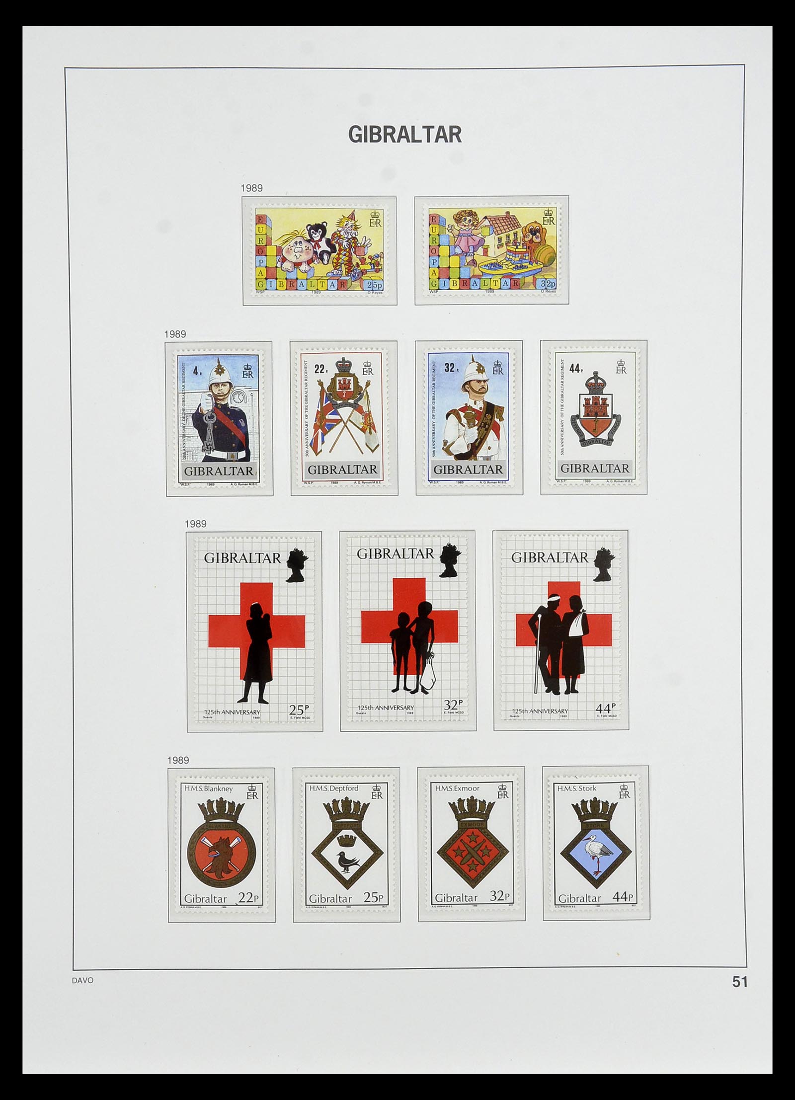 34947 046 - Postzegelverzameling 34947 Gibraltar 1912-2013.
