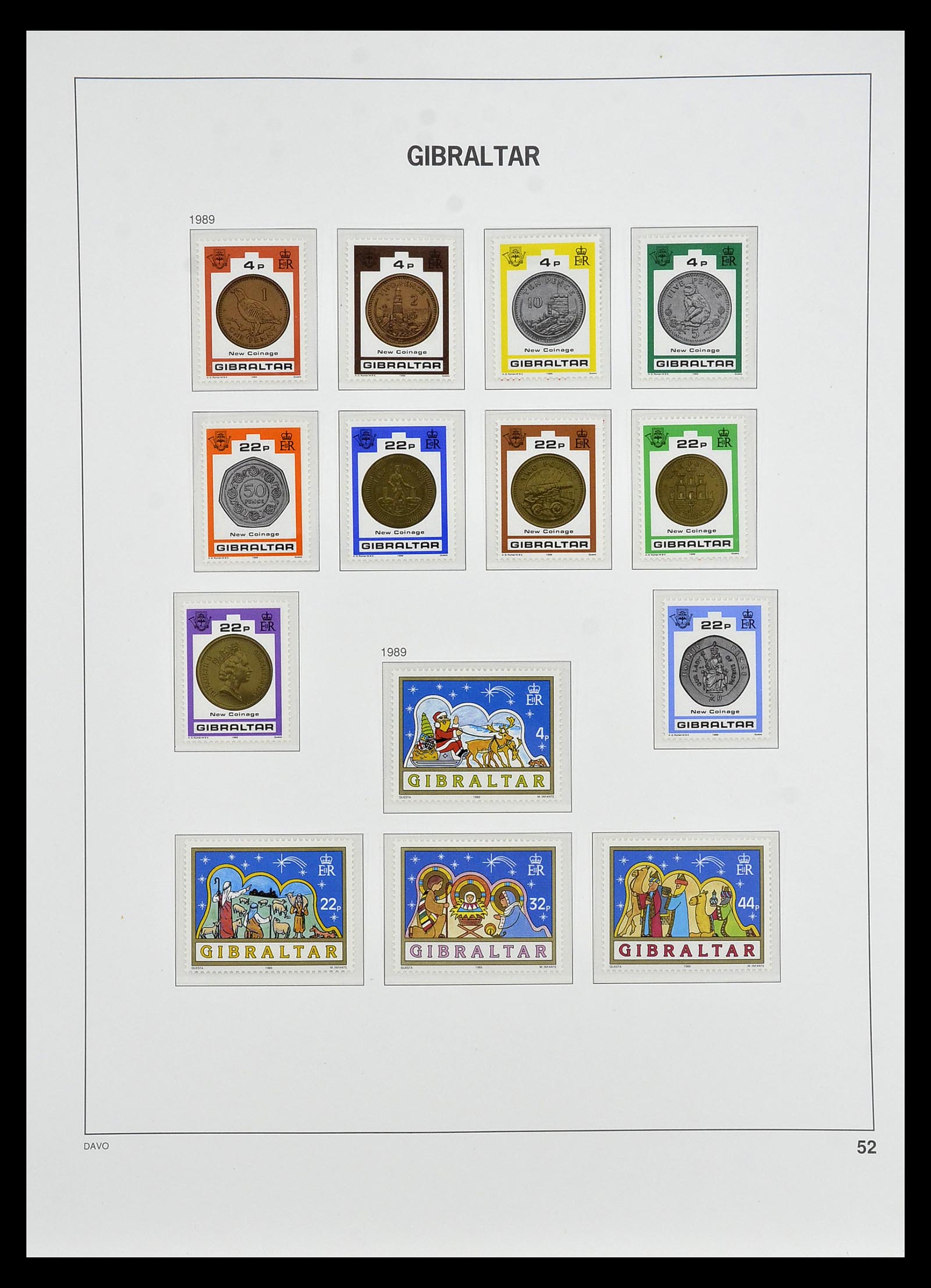34947 047 - Postzegelverzameling 34947 Gibraltar 1912-2013.