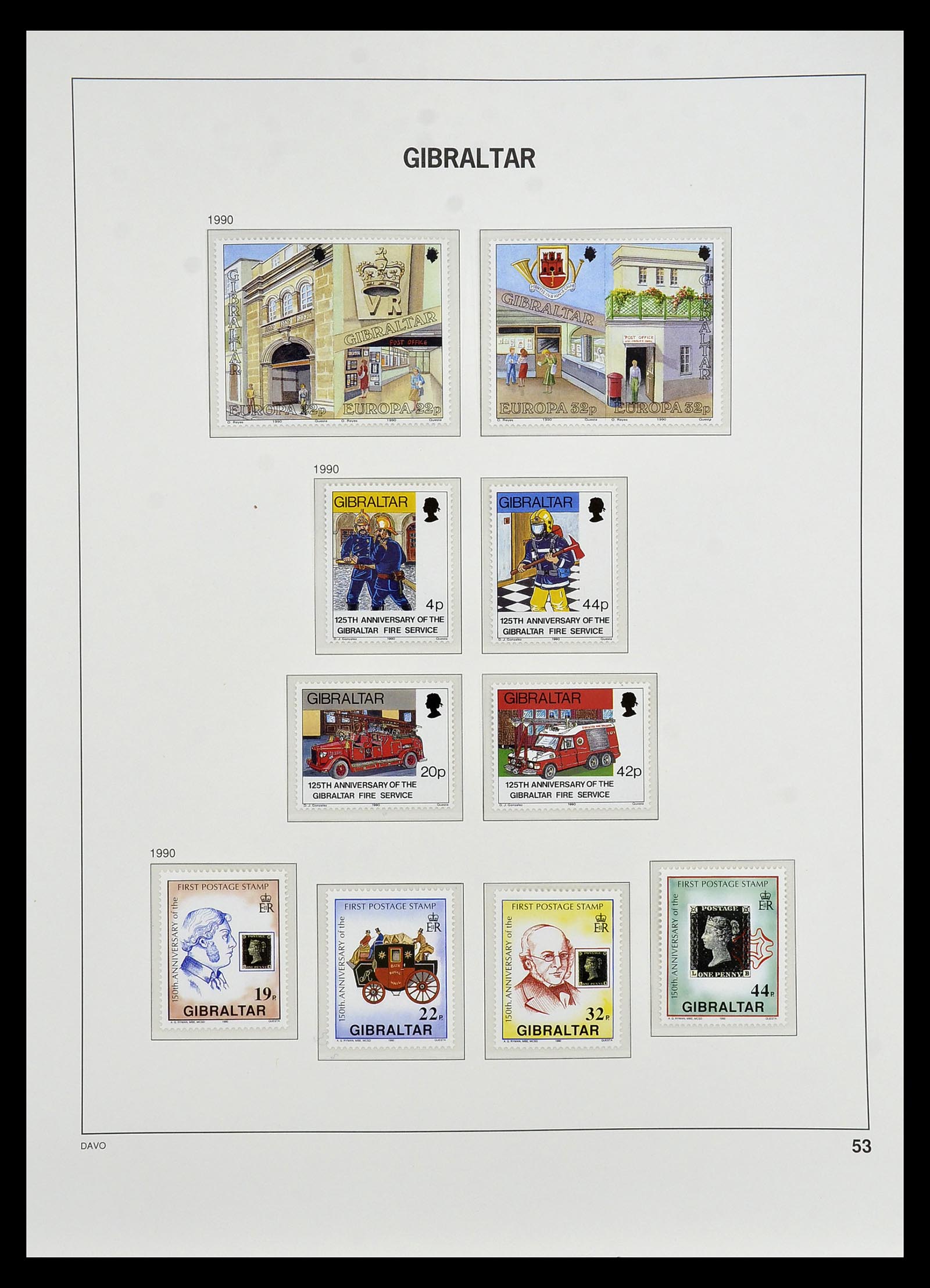 34947 048 - Postzegelverzameling 34947 Gibraltar 1912-2013.