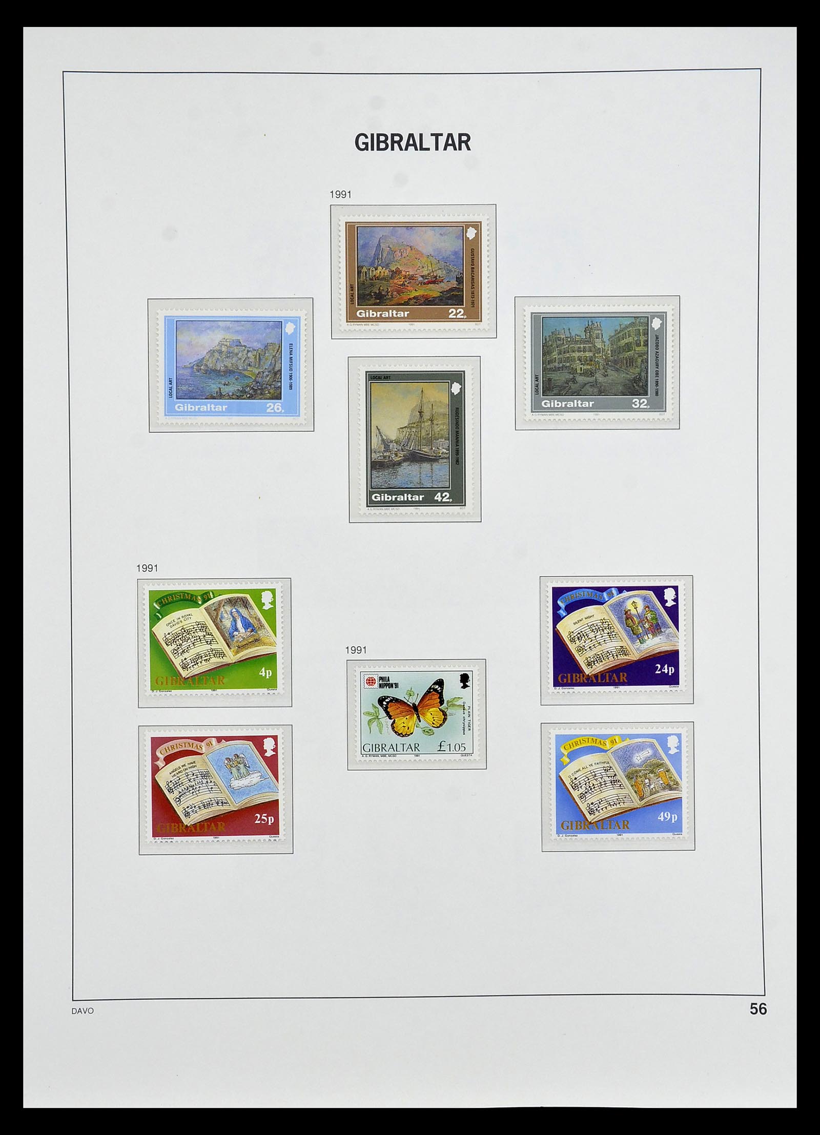 34947 051 - Postzegelverzameling 34947 Gibraltar 1912-2013.