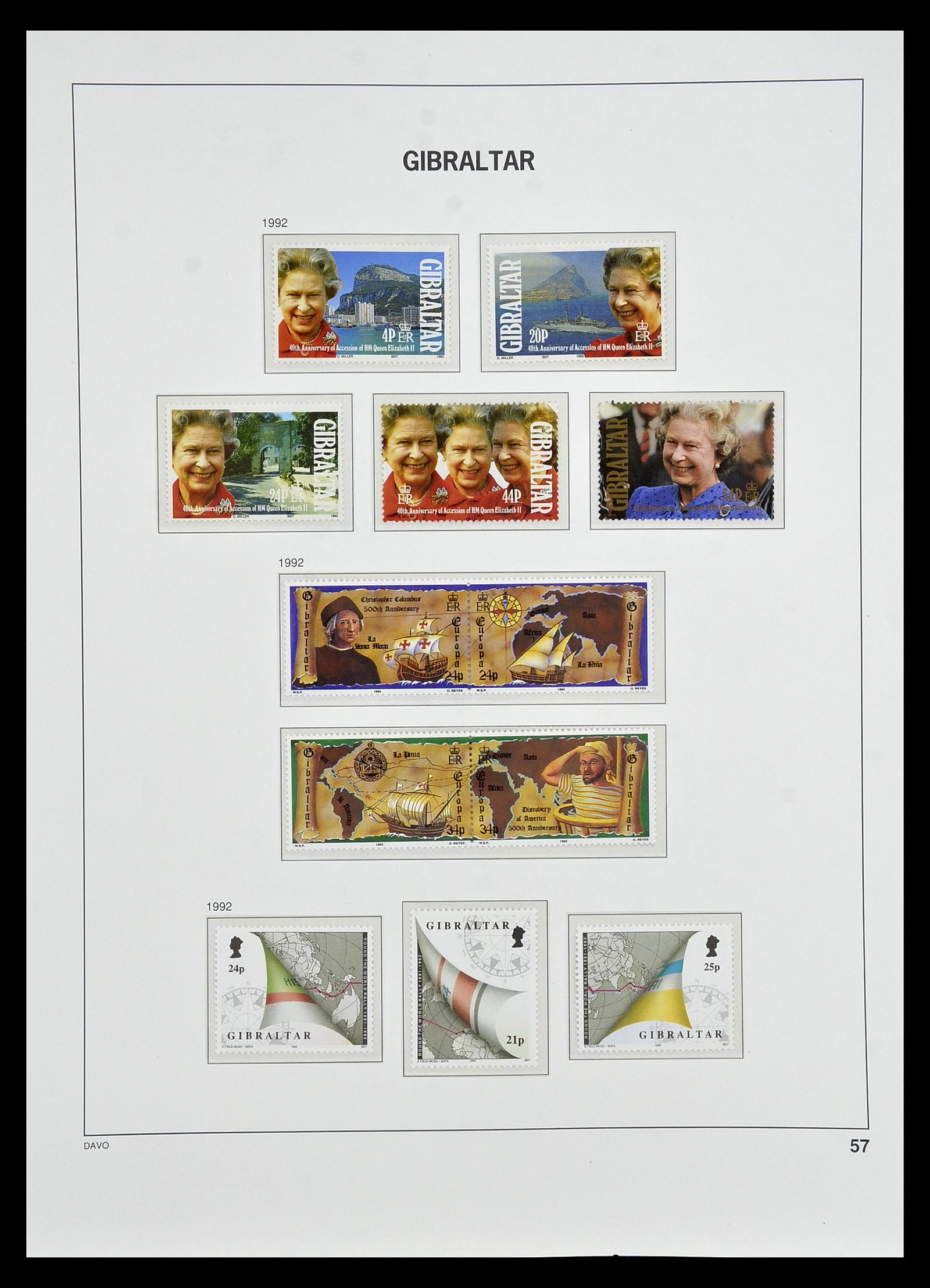 34947 052 - Postzegelverzameling 34947 Gibraltar 1912-2013.